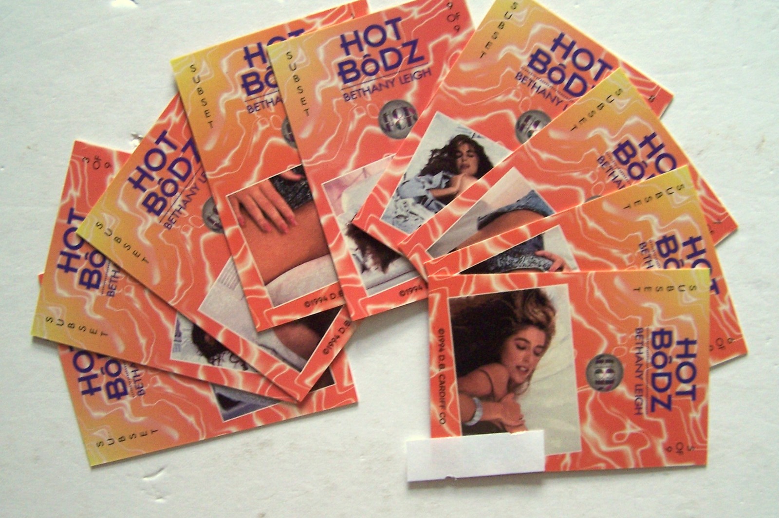 Vintage 1994 - HOT BODZ Subset - Complete Set/9 Trading Cards - MINT