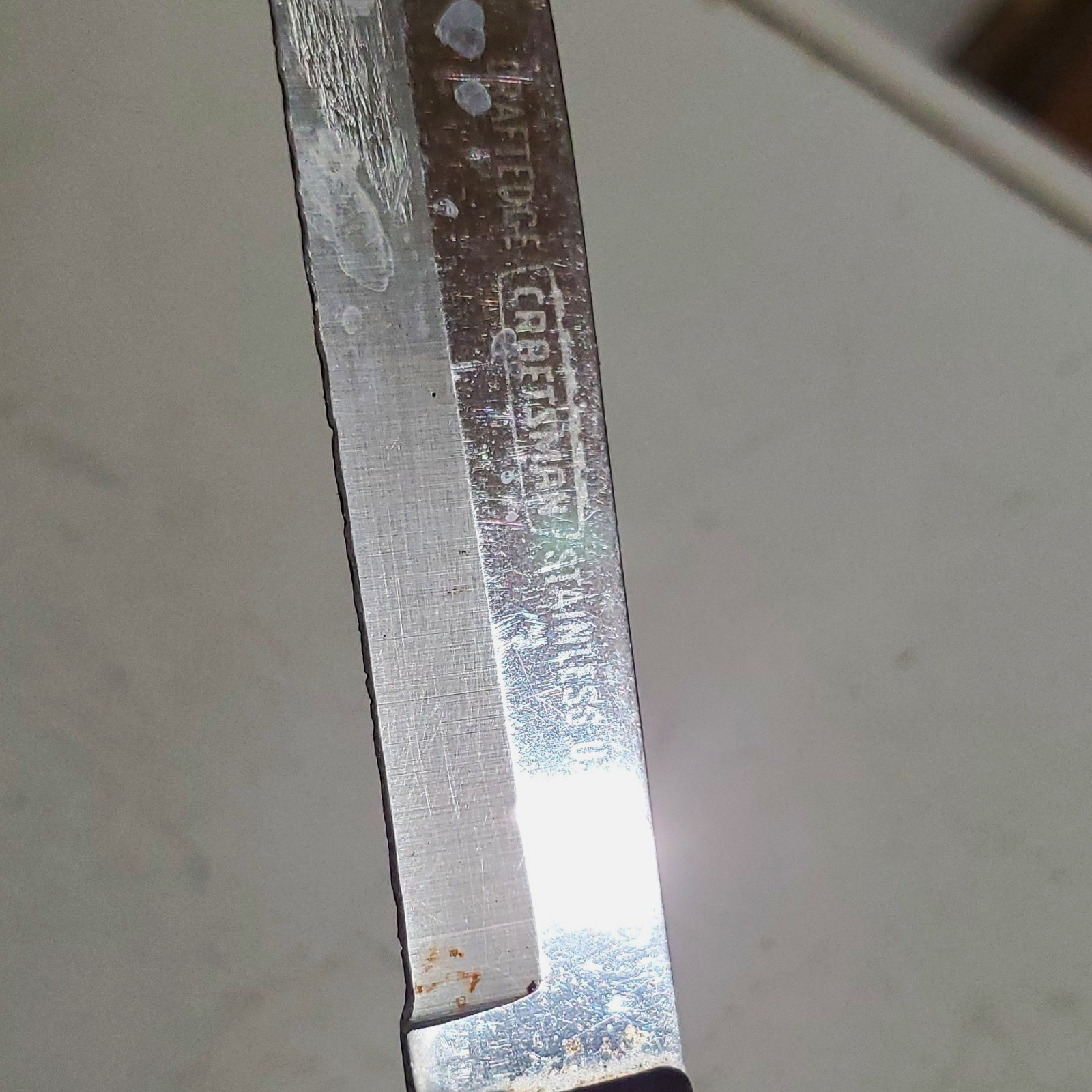 Craftsman Vintage 1986 Hunting Knife Full Tang Stainless Clip Point 4.1-5in