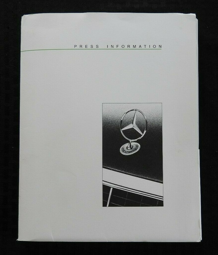 1994 MERCEDES-BENZ SL320 SL500 SL600 S500 S600 S 320 350 500 PRESS KIT MINT
