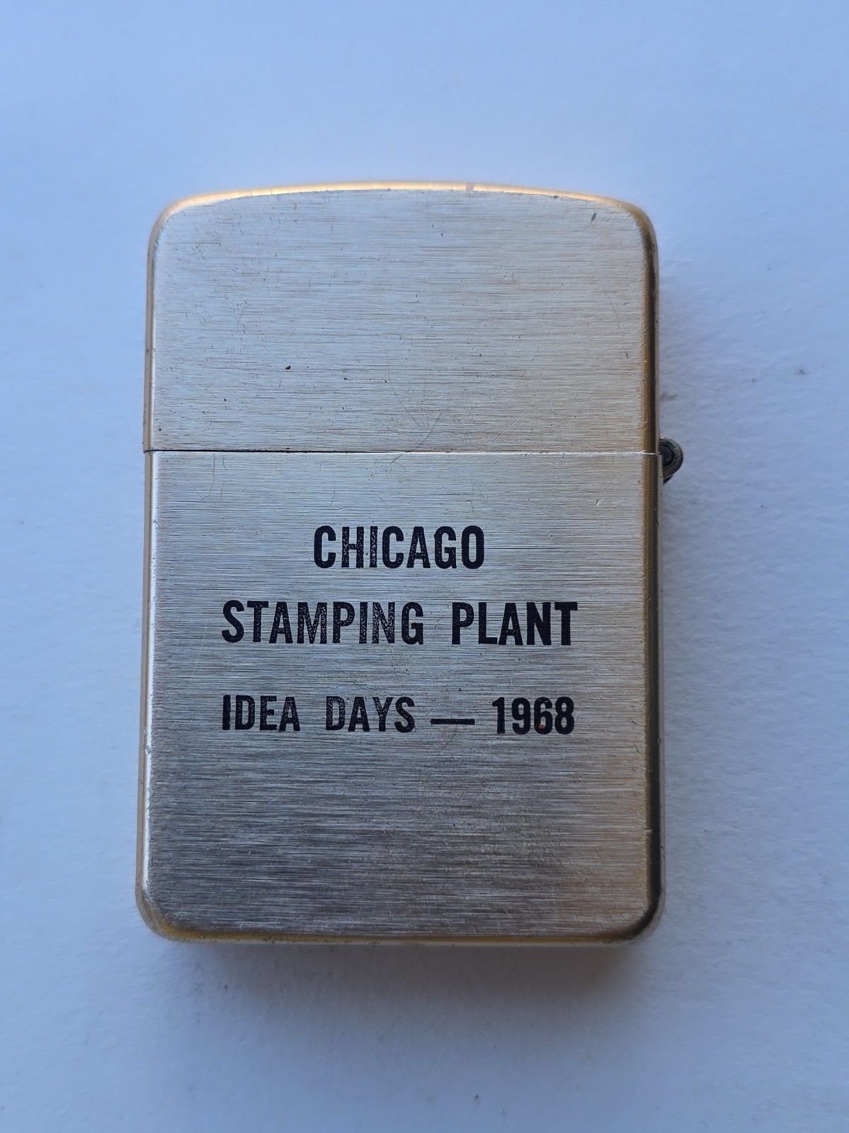 RARE Vintage Parks Lighter Ford Metal Chicago Stamping Plant Idea Days 1968