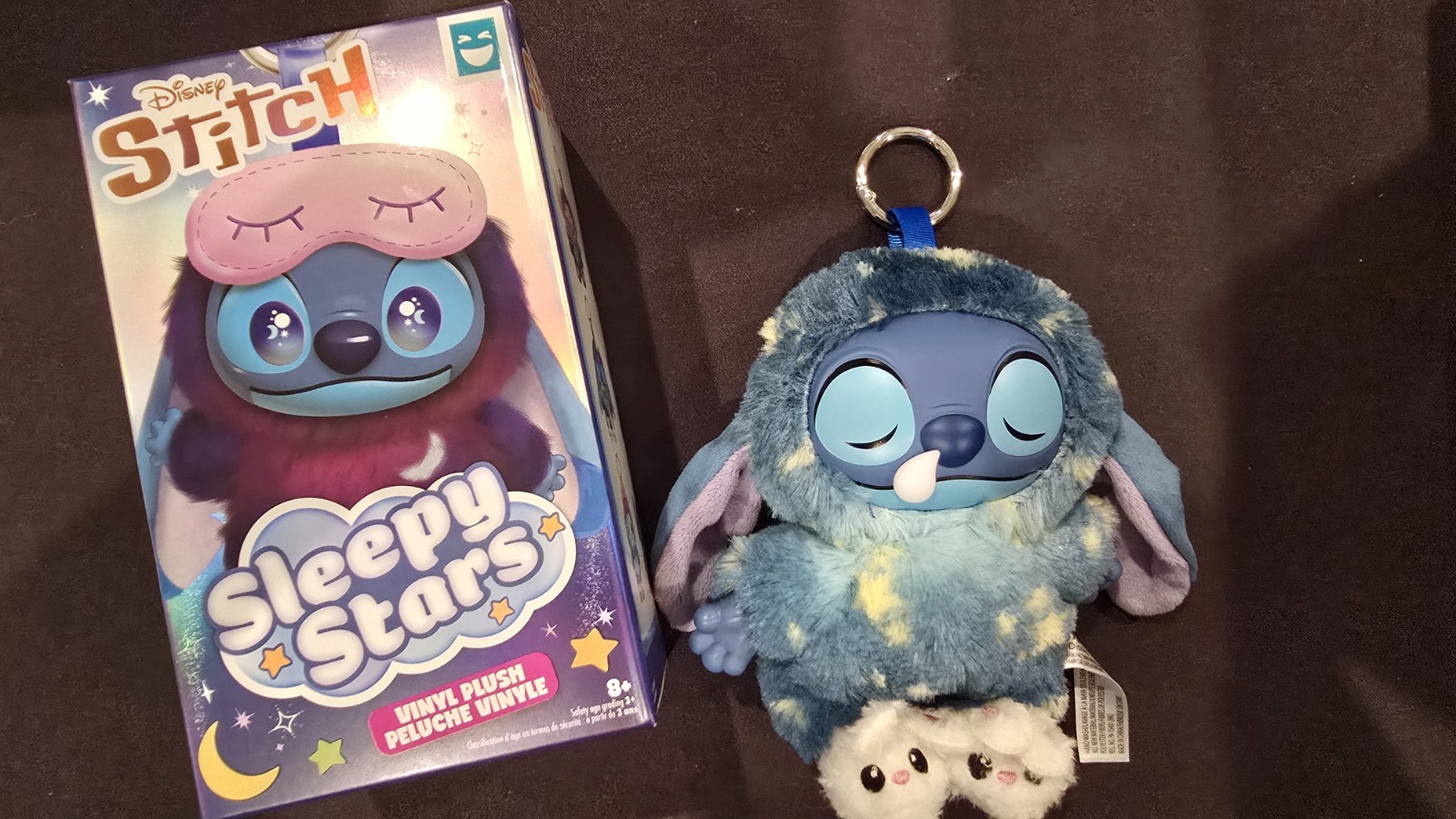NEW Disney Happy Haul STITCH SLEEPY STARS -Sleeping Stitch Vinyl Plush Keychain