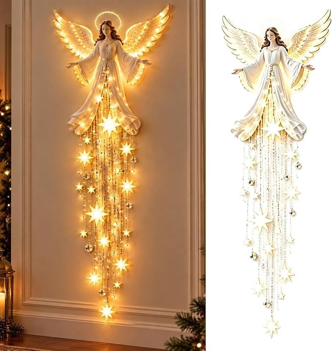 Lighted Nativity Wall Decor, Bethlehem Star of Faith Christmas Wall Hanging