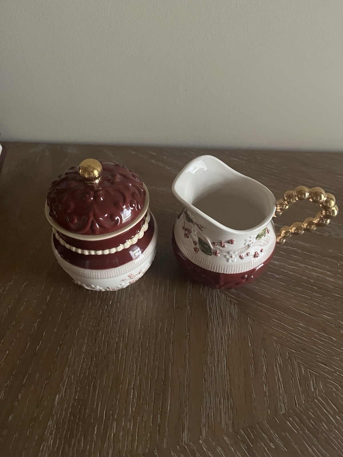 Vintage Ceramic Creamer And Sugar Jar Set