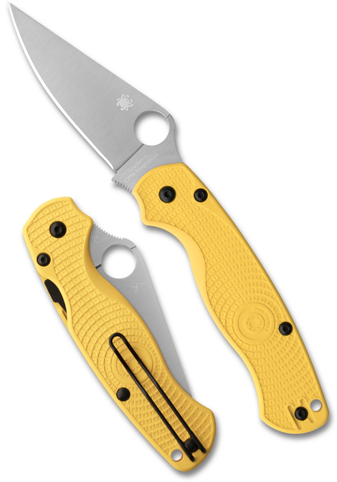 SPYDERCO Para Military 2, Lightweight Yellow FRN, Salt CPM MagnaCut Stl, C81PYL2