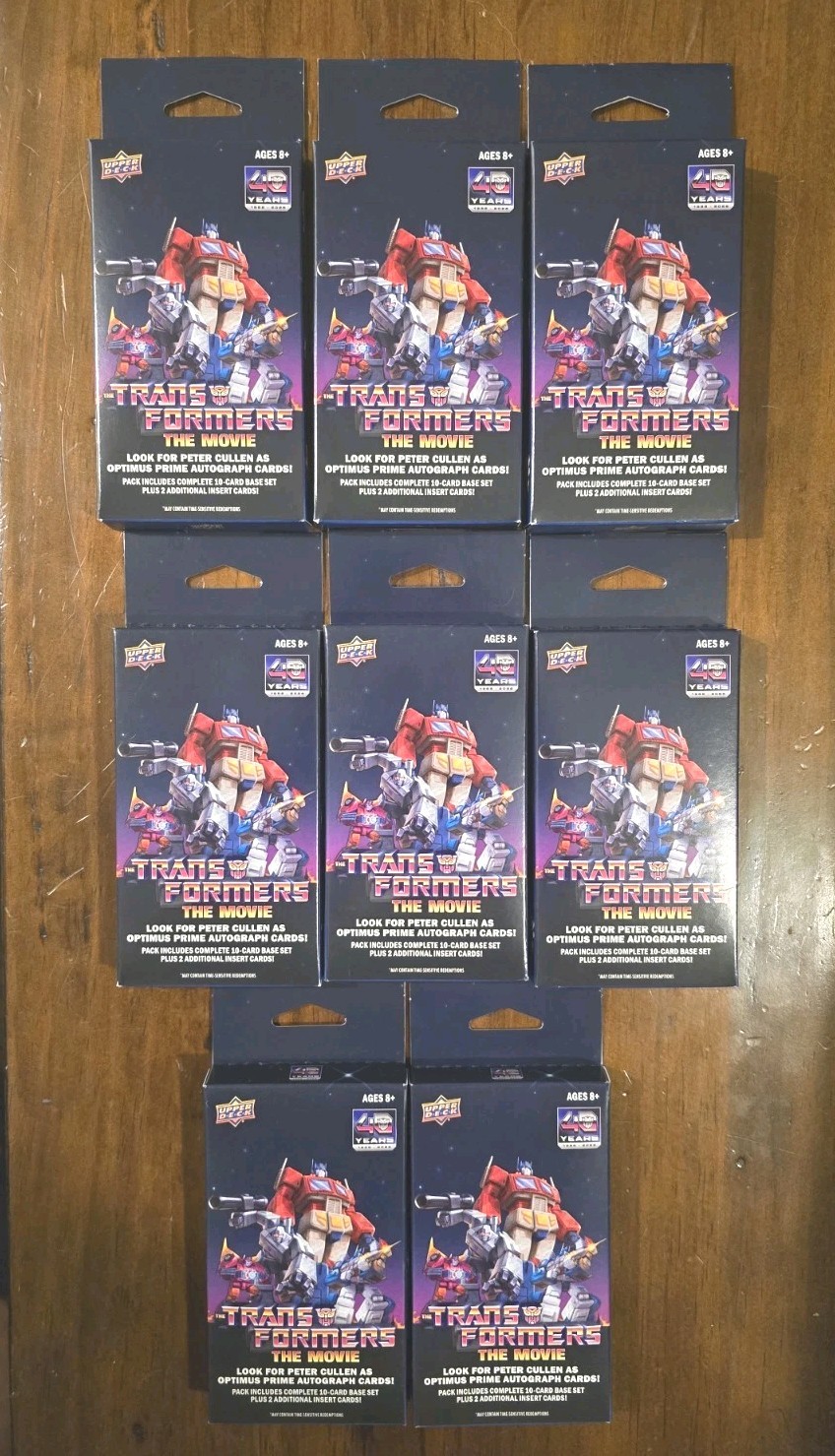 2026 UPPER DECK TRANSFORMERS MOVIE 40TH SPECIAL EDITION HANGER BOX Sealed Lot 8