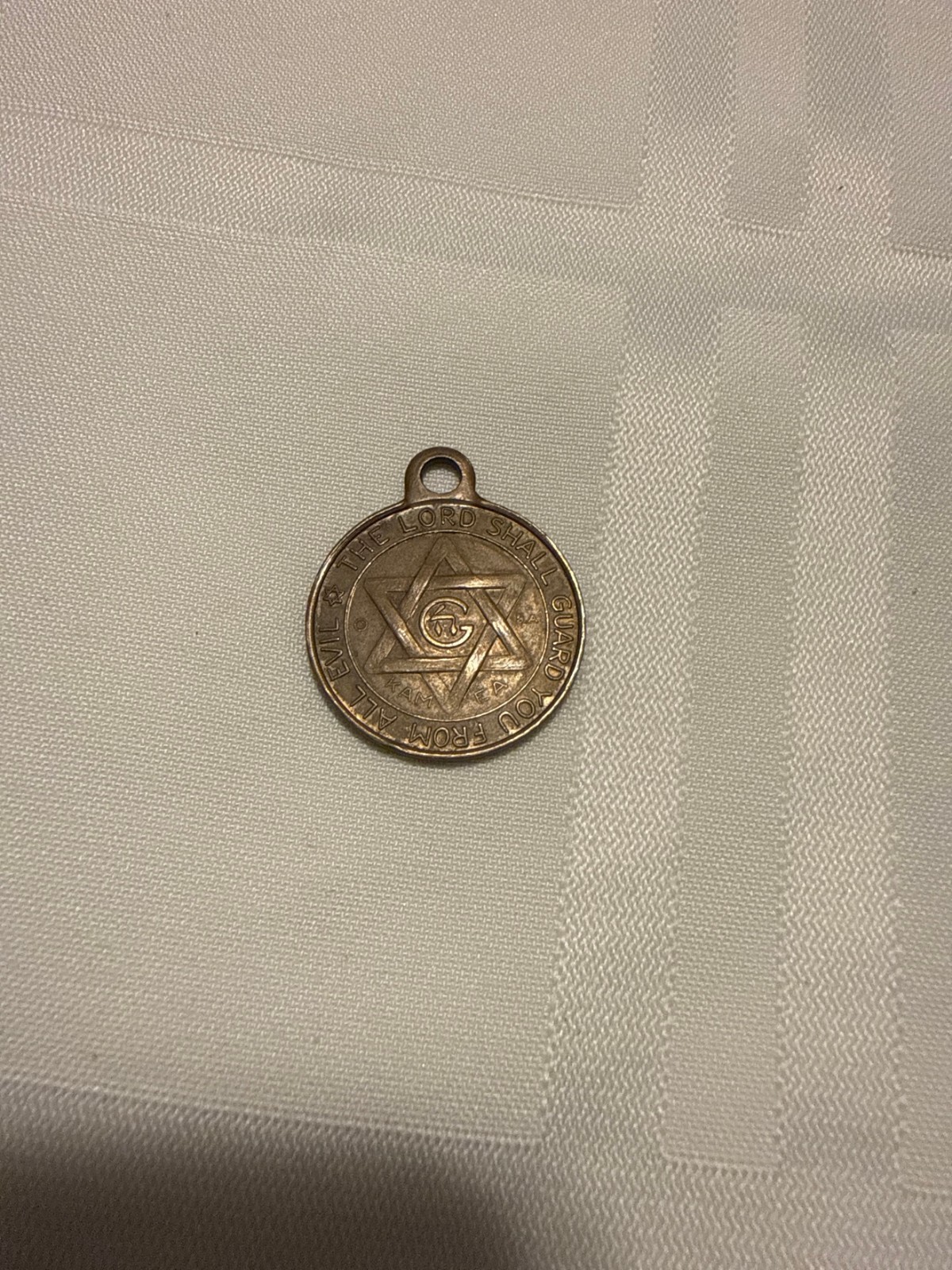 Vintage Maccabi Jewish Guard Amulet Pendant Star of David