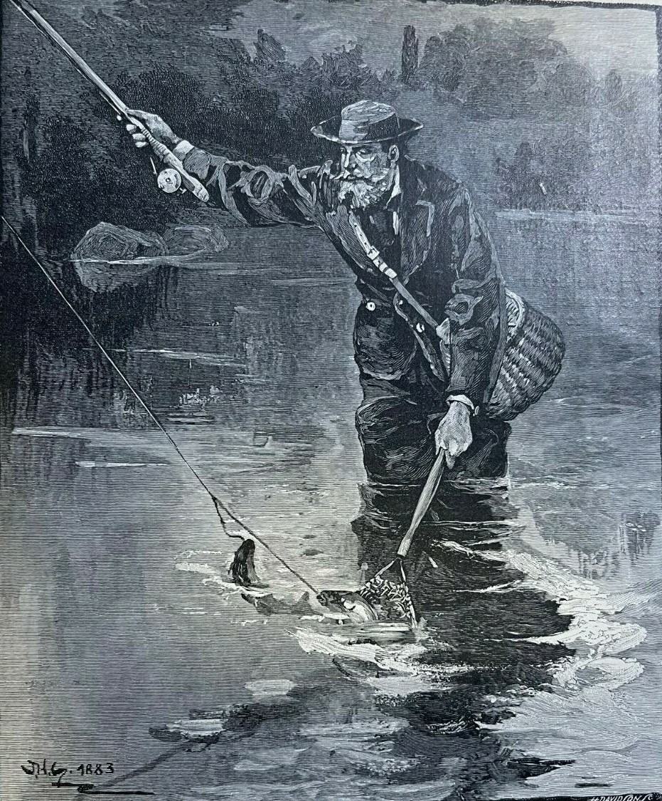 1883 Black Bass Fishing illustrated