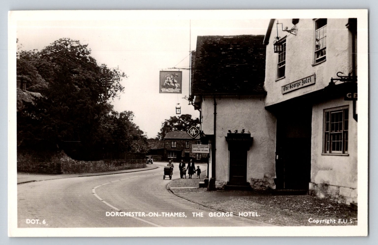 1953 Dorchester-on-Thames The George Hotel Frith\'s UK Postcard RPPC