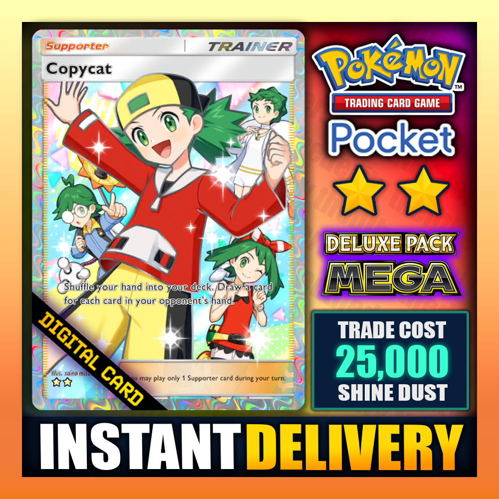 Pokemon TCG Pocket - Copycat - Full Art ⭐⭐ Deluxe Pack Mega - English - Fast ✅