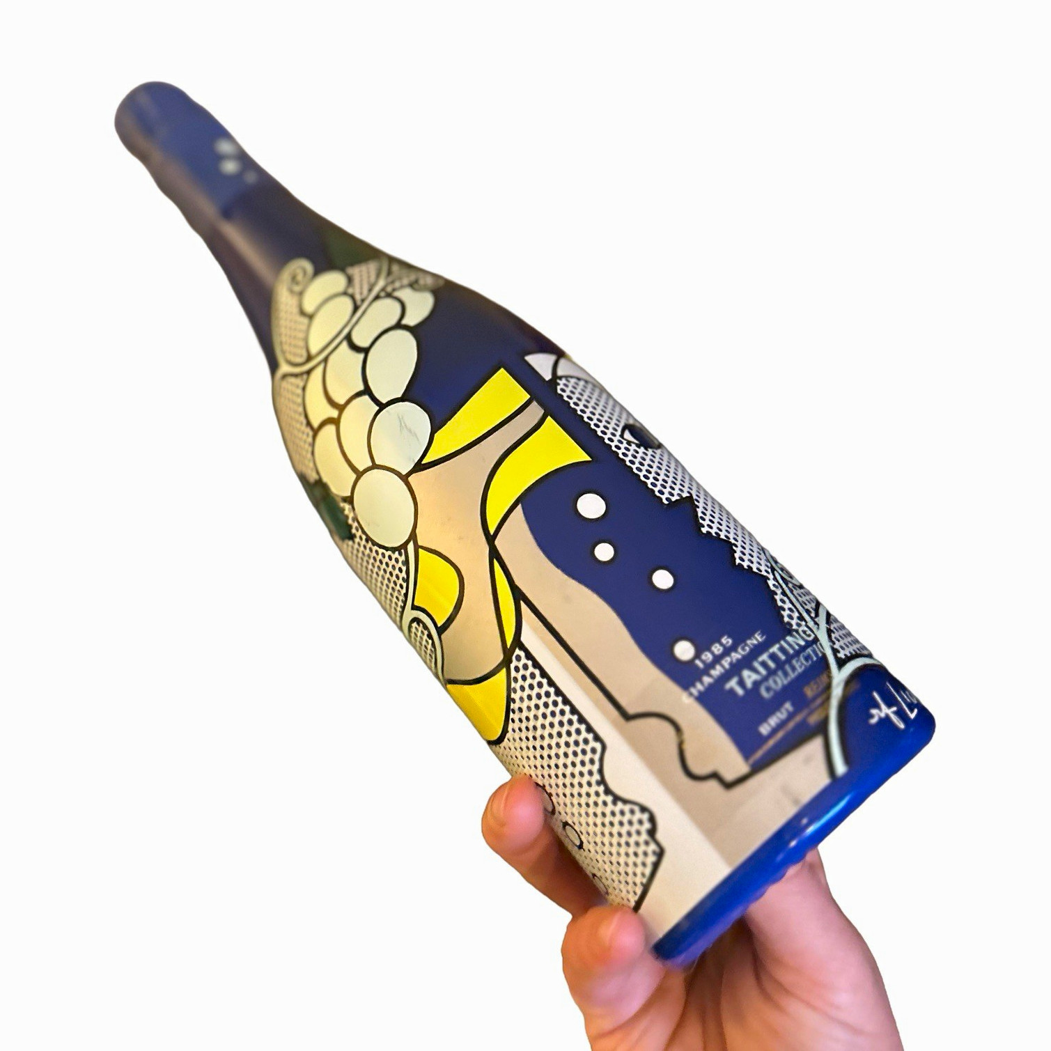 Vintage 1985 Champagne Collection featuring a Screen Print by Roy Lichtenstein