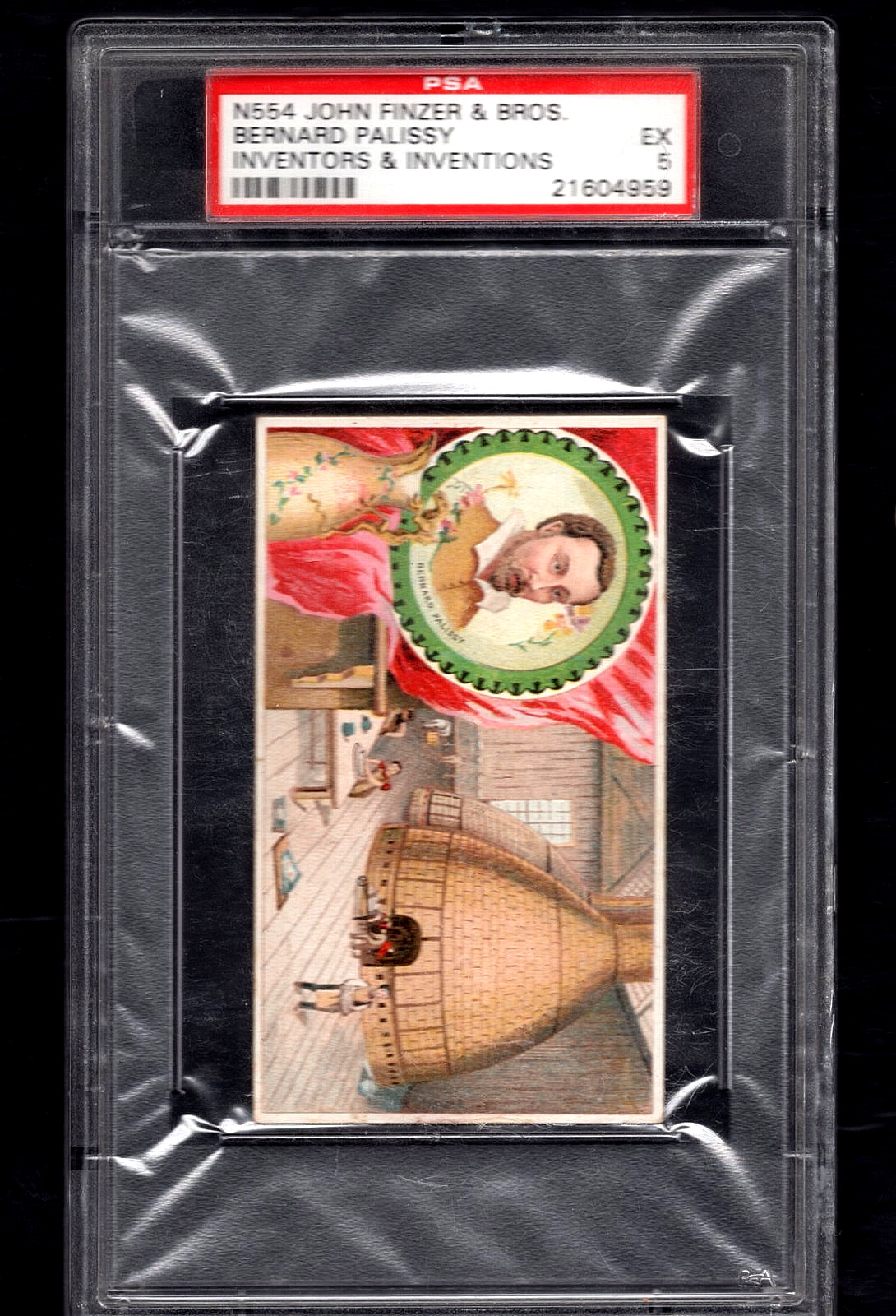 1891 N554 John Finzer & bros. Inventors & Inventions Bernard Palissy psa 5 -7112