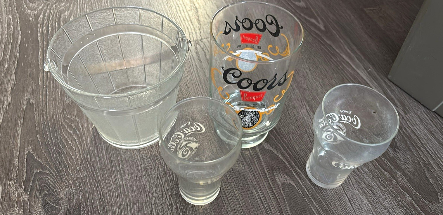 Coors Banquet Pint Glass Breweriana Beer Glassware Lot / Set of Assorted Glasses