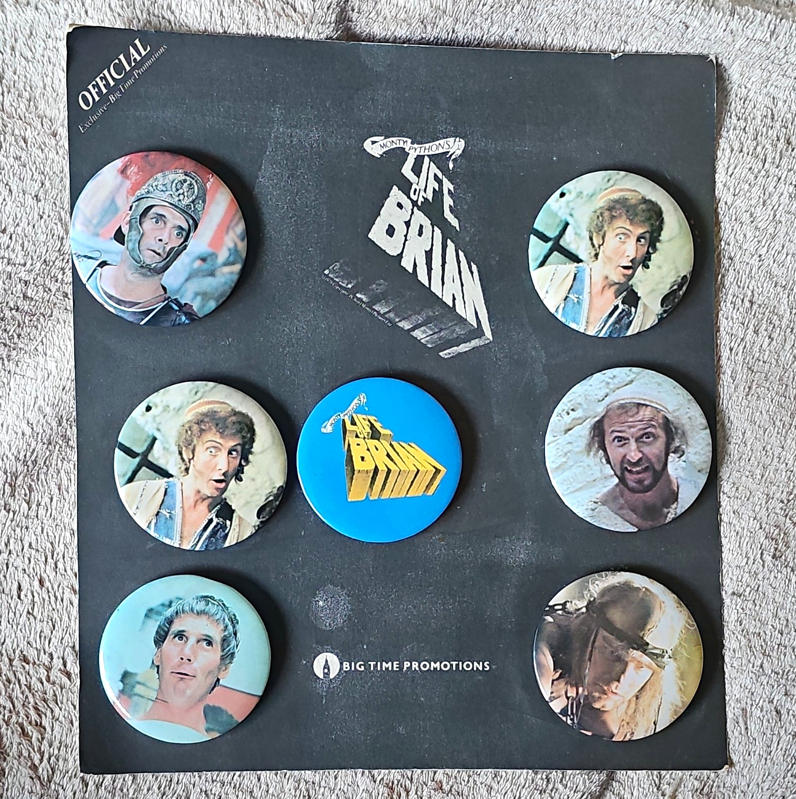 Big Time Promotions Monty Python\'s Life of Brian 6 Novelty Pin Badges Card