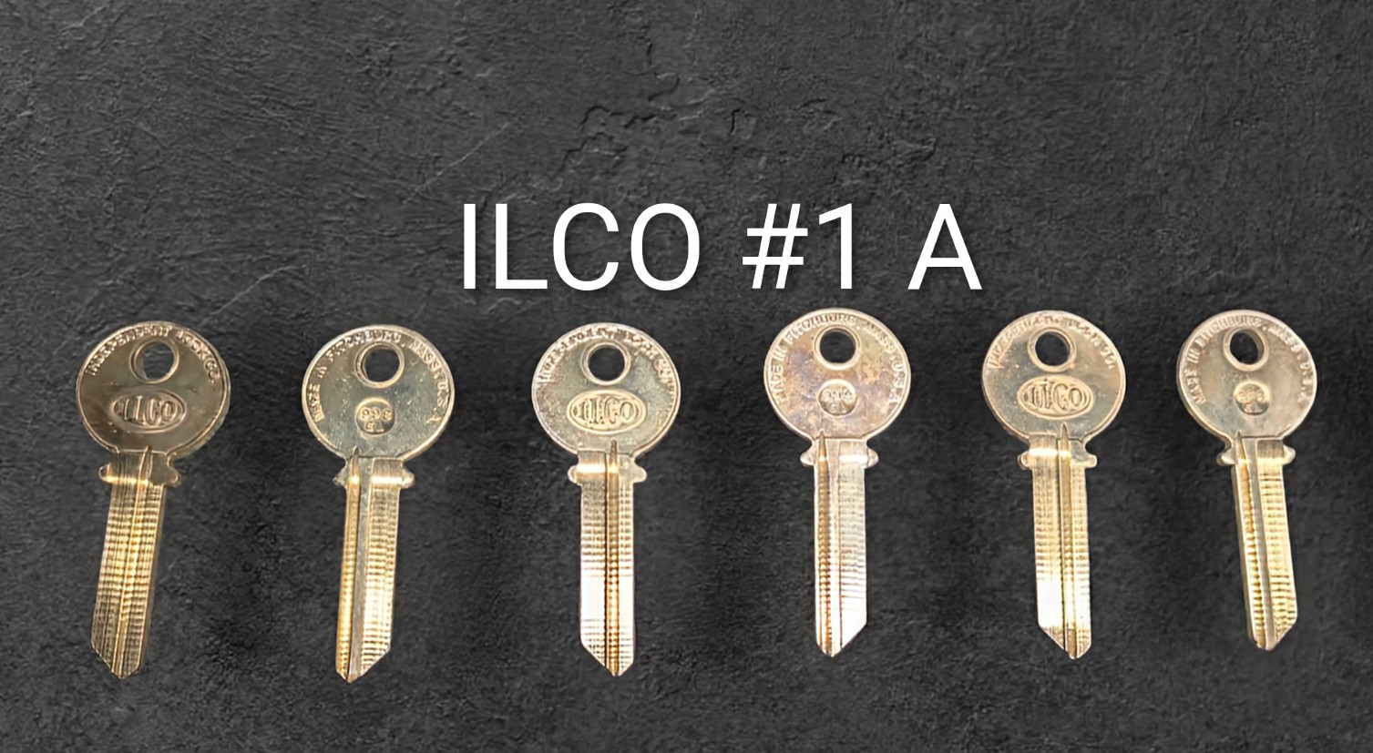 Vintage ILCO Uncut Keys Blanks 50s-70s Discontinued Lot Of 6 Fitchburg Mass USA