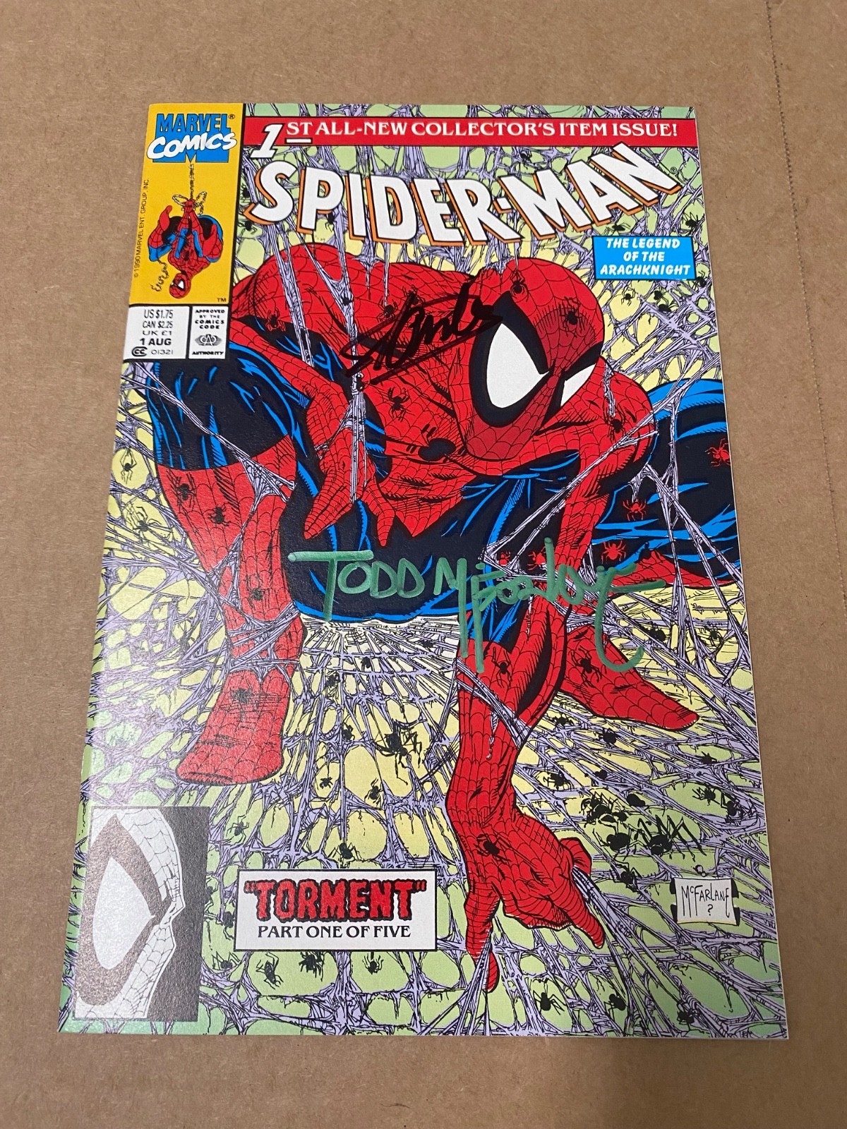 Spider-Man #1 Signed Stan Lee & Todd McFarlane Iconic Cover 1990 NM