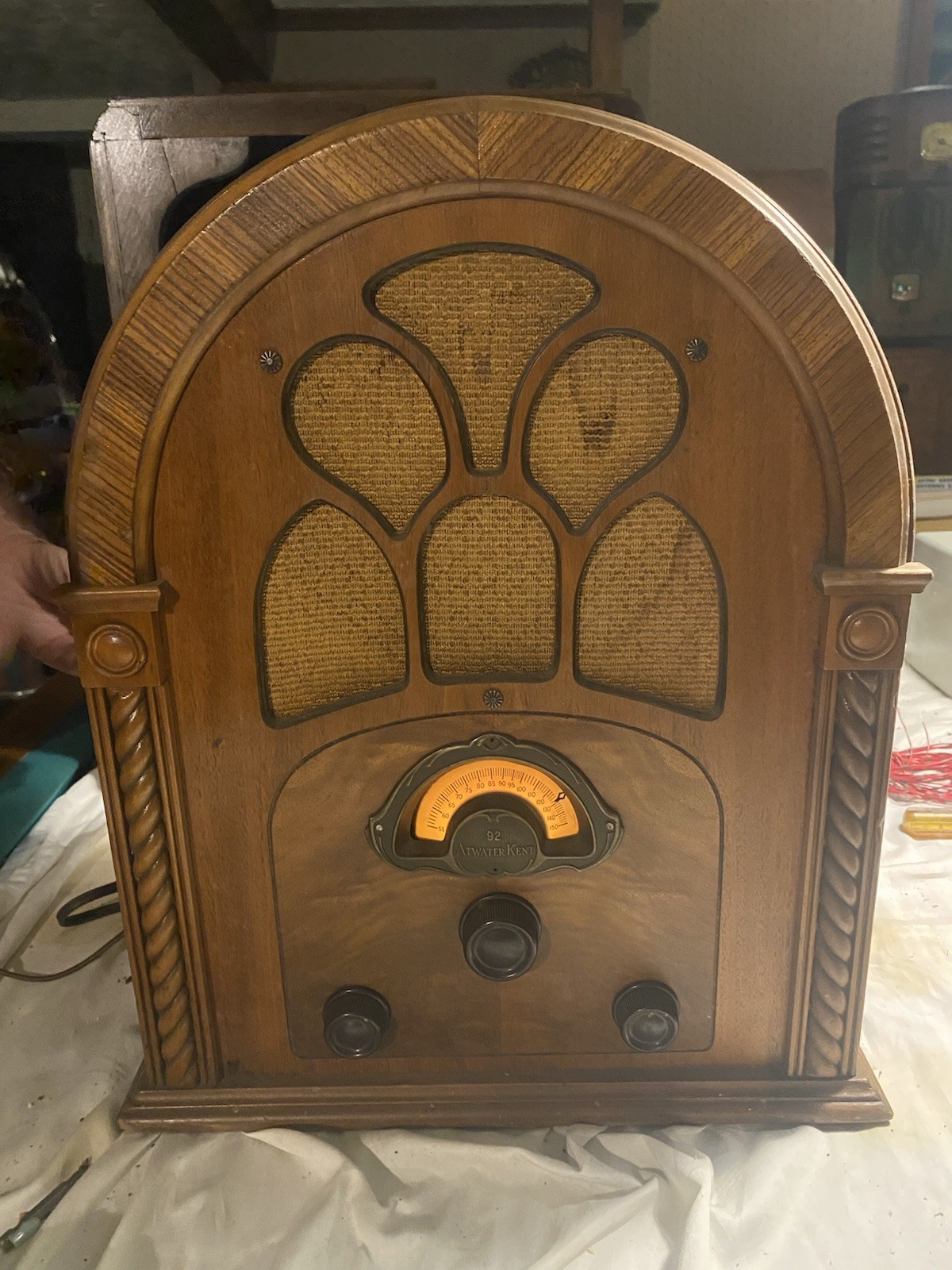 ART DECO 1931 ATWATER KENT MODEL 92 CATHEDRAL RADIO RECEIVER-NOT PLAYING