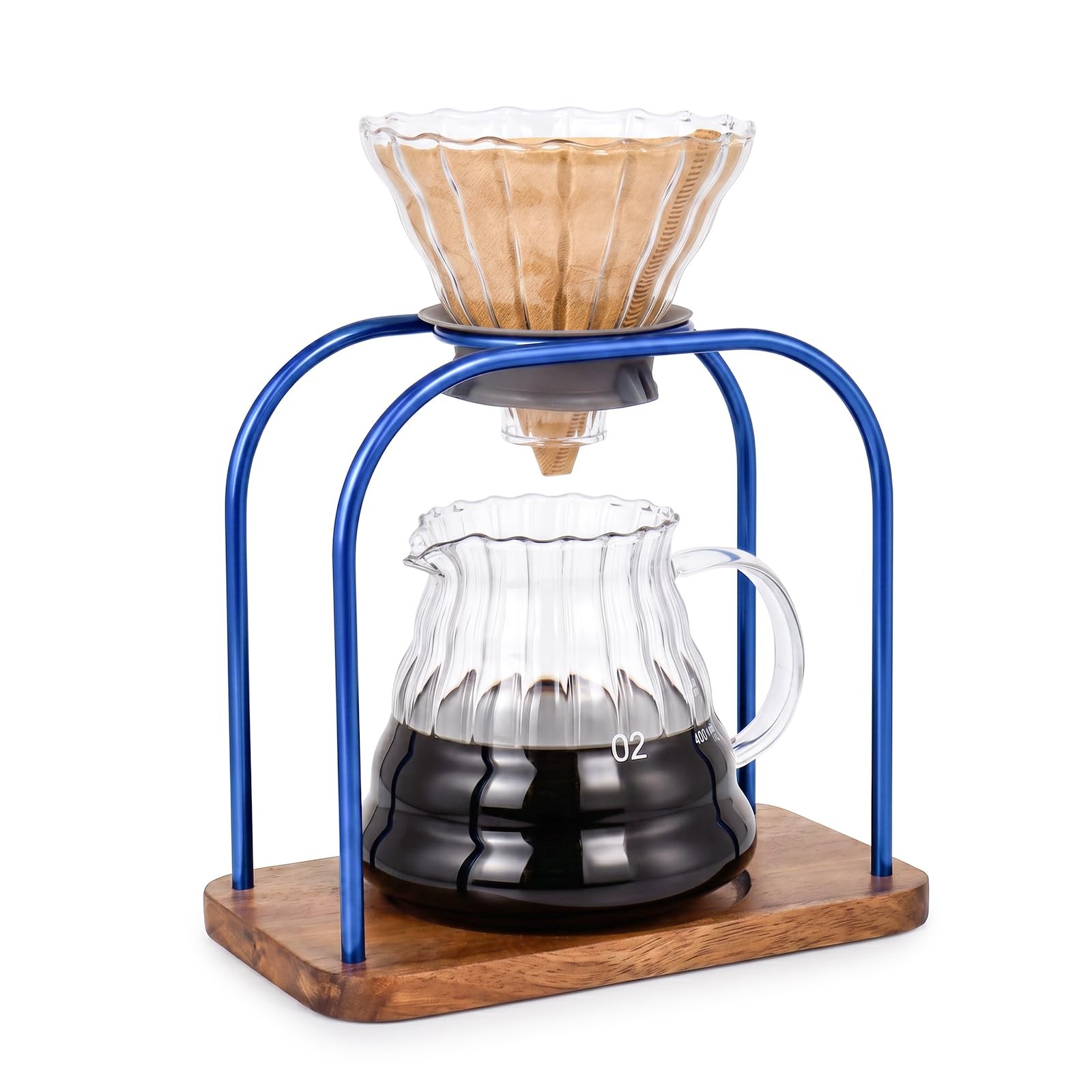 Sotech Coffee Drip Set: Twin Wire Dripper, 600Ml, Heat-Resistant Glass Server, _