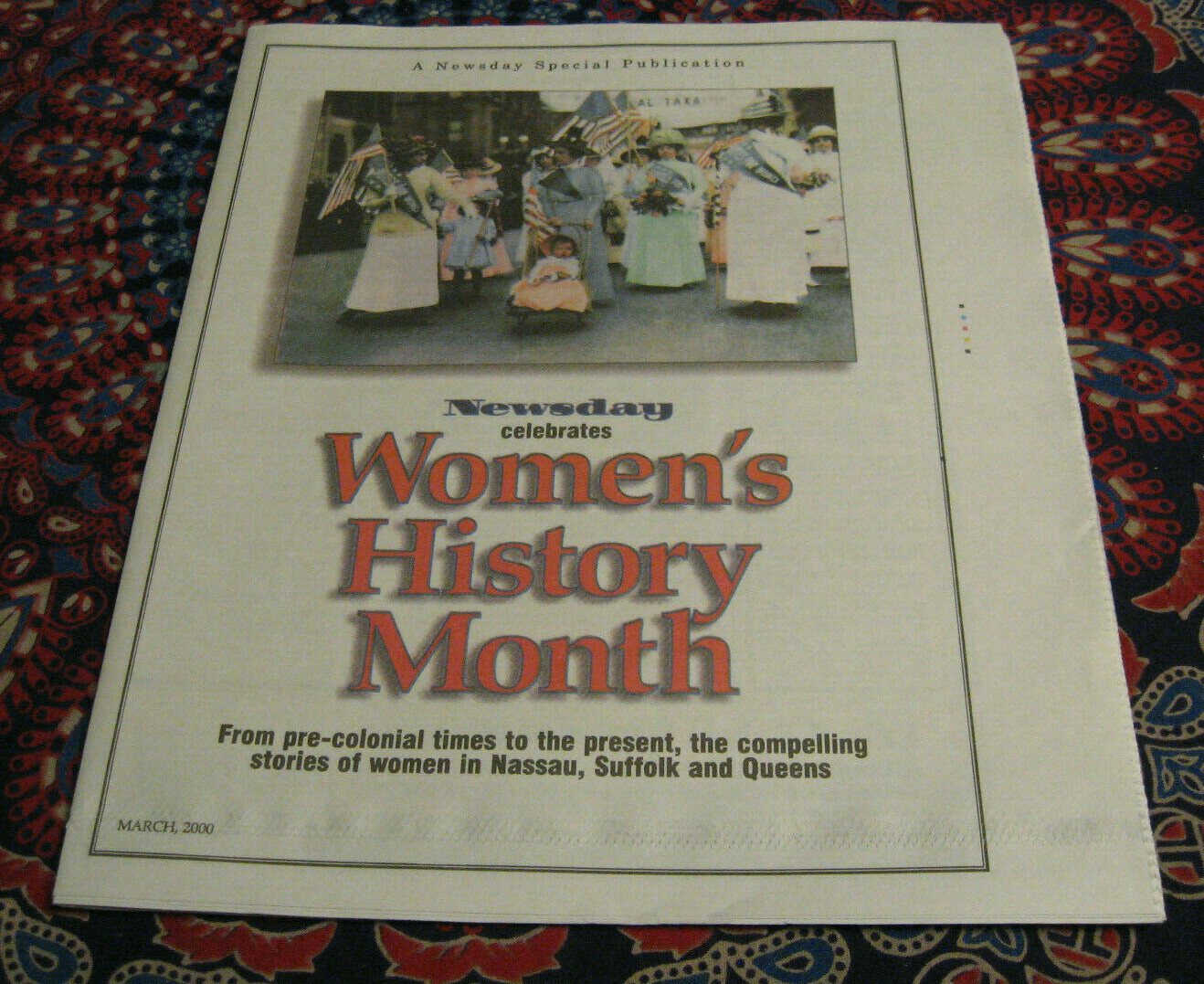 NEWSDAY NEW YORK - INSERT MAGAZINE - WOMEN'S HISTORY MONTH - MARCH 2000