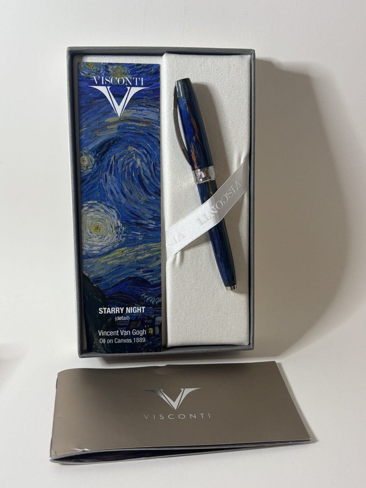 Visconti Van Gogh Starry Night Fountain Pen F Unused - Missing Box Lid Monogram