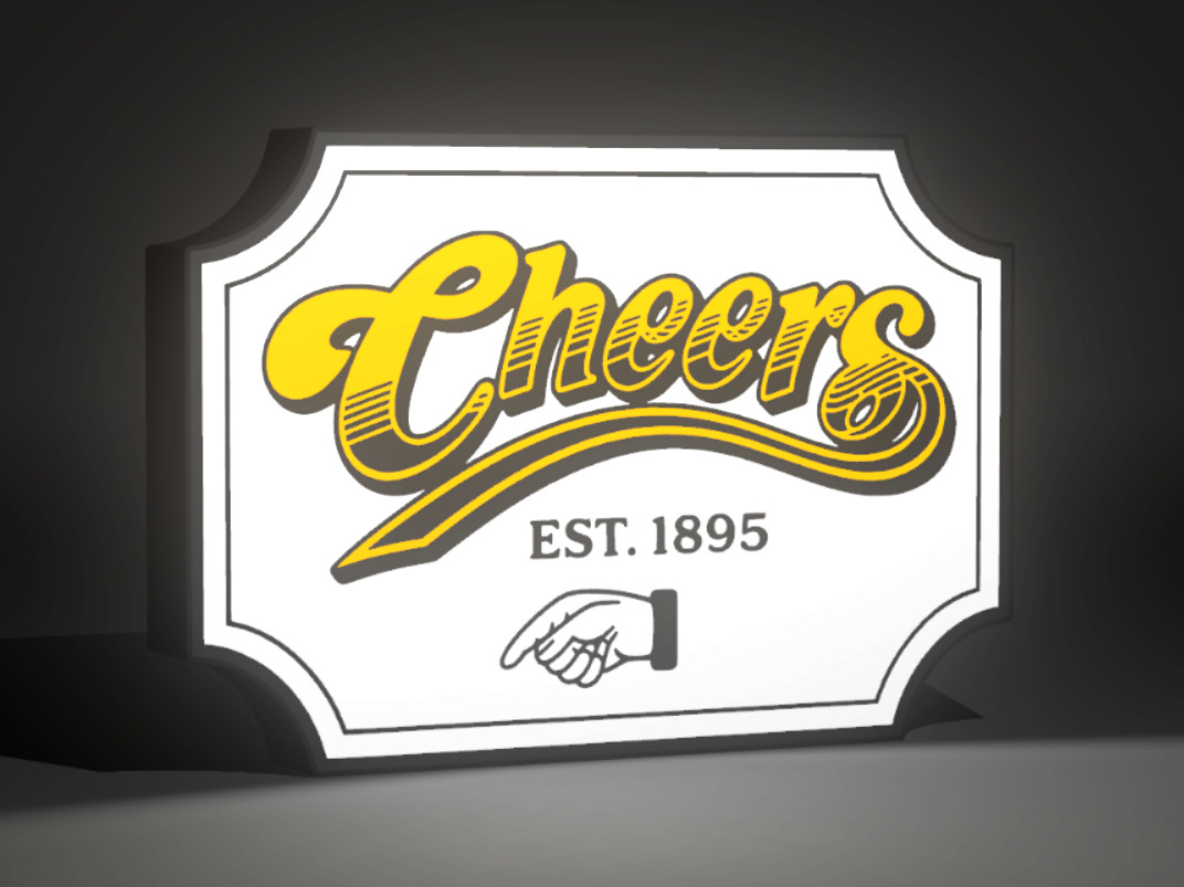 CHEERS TV SHOW 12V LIGHT BOX LED SIGN LARGE 13.3