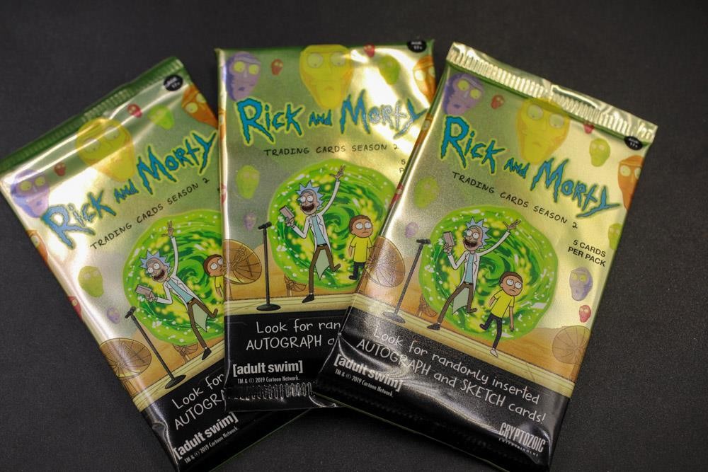 3 lot 2019 Cryptozoic Rick and Morty Season 2 Trading Cards Pack Factory Sealed