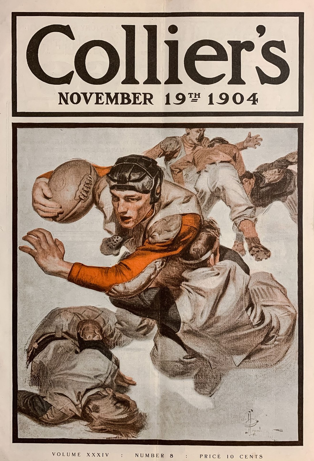🏈 Collier's Magazine (1904) Football Poster - 24x36” Vintage Art 🖼️