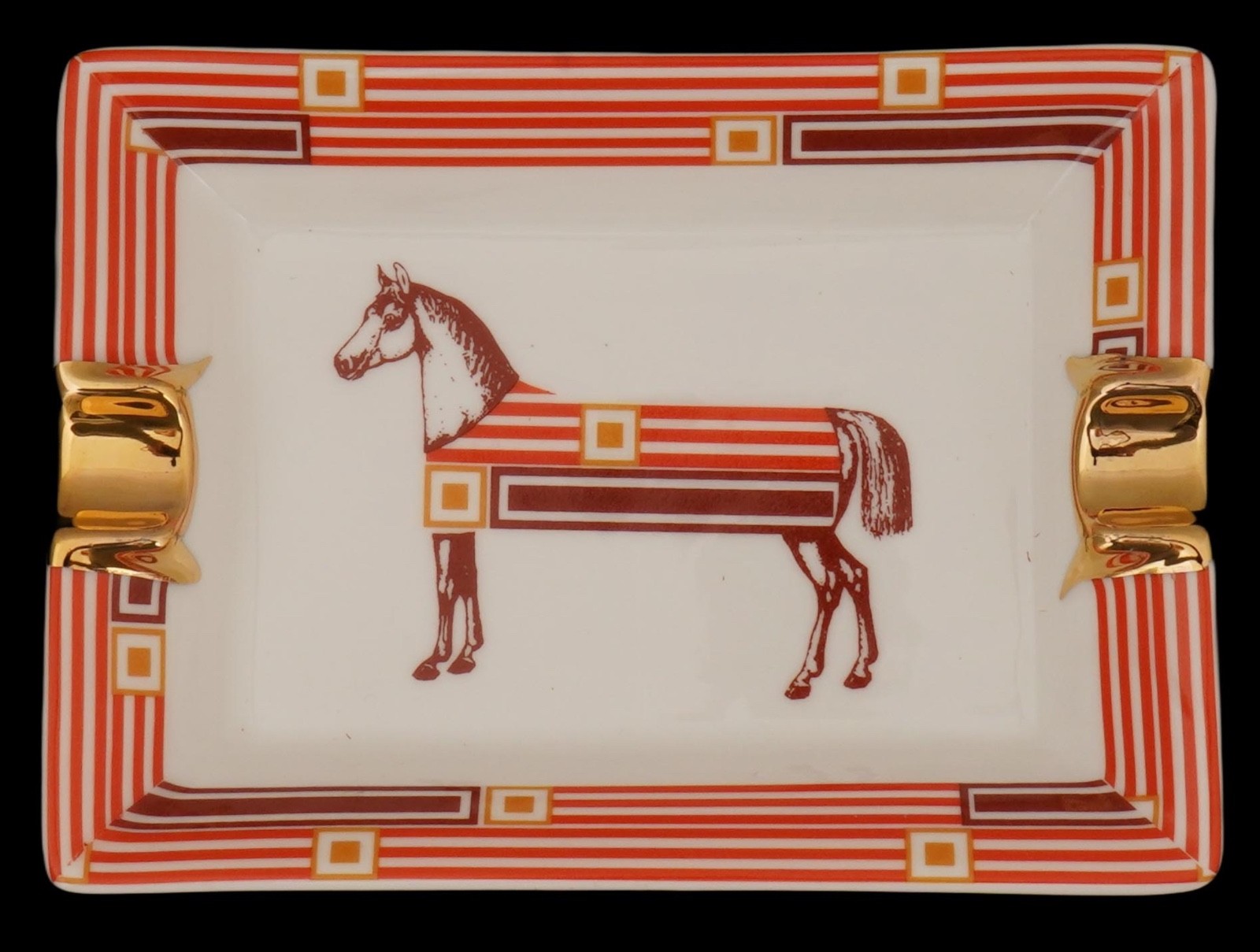 Vintage Hermes Cheval D´ Orient Porcelain ashtray
