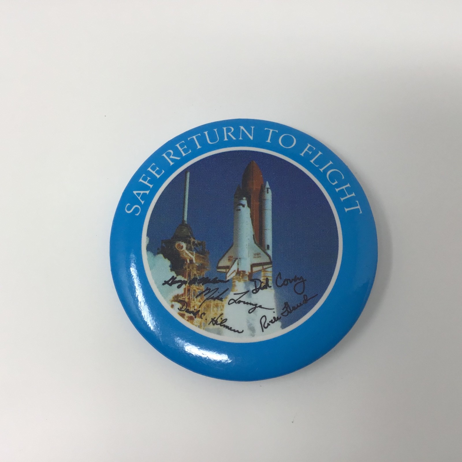 Vintage NASa Safe Return To Flight  Space Pin Pinback Button 2” 1980’s