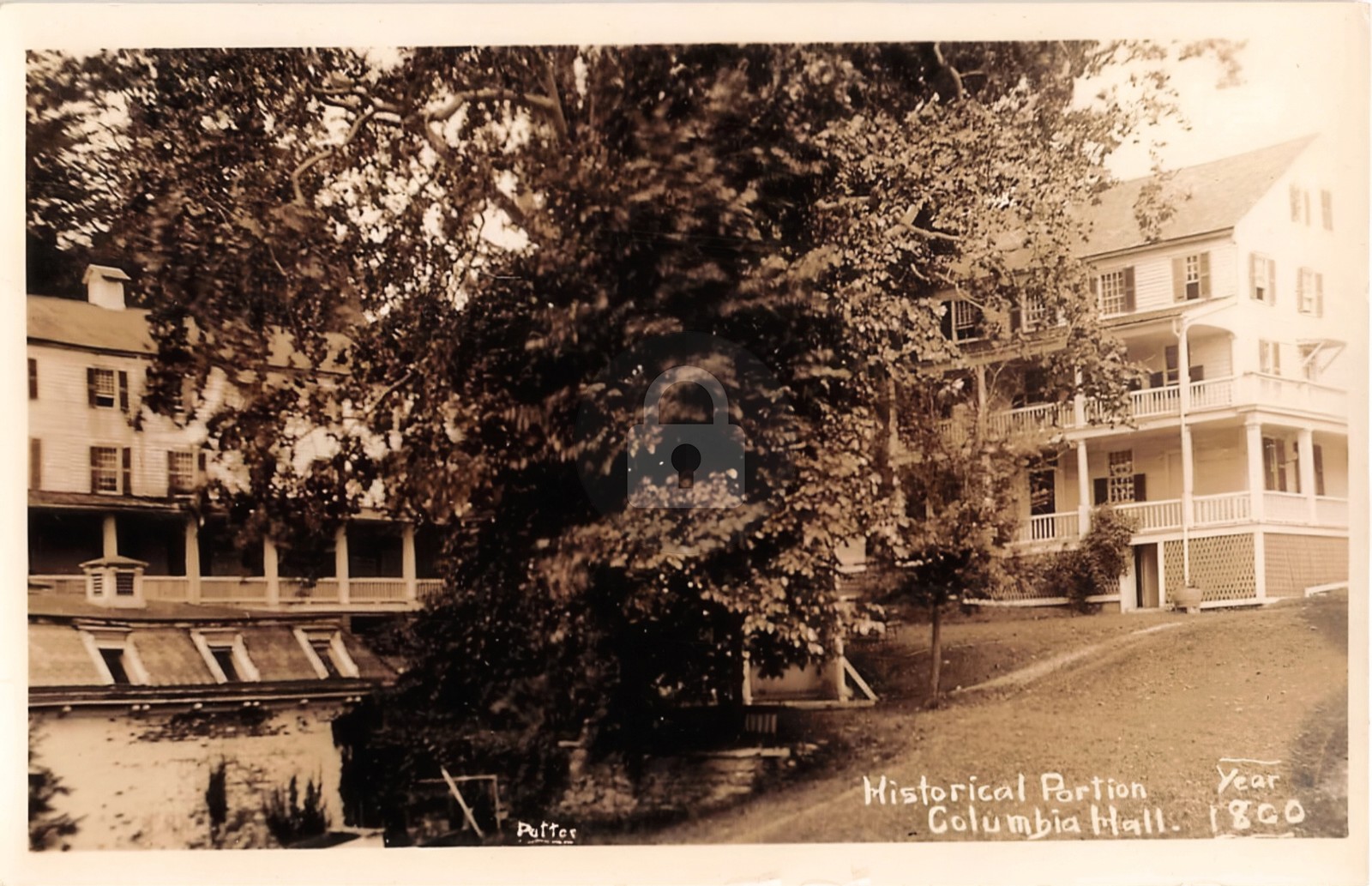 Lebanon Springs NY c1920 Historical Portion Columbia Hall RPPC Postcard COPY