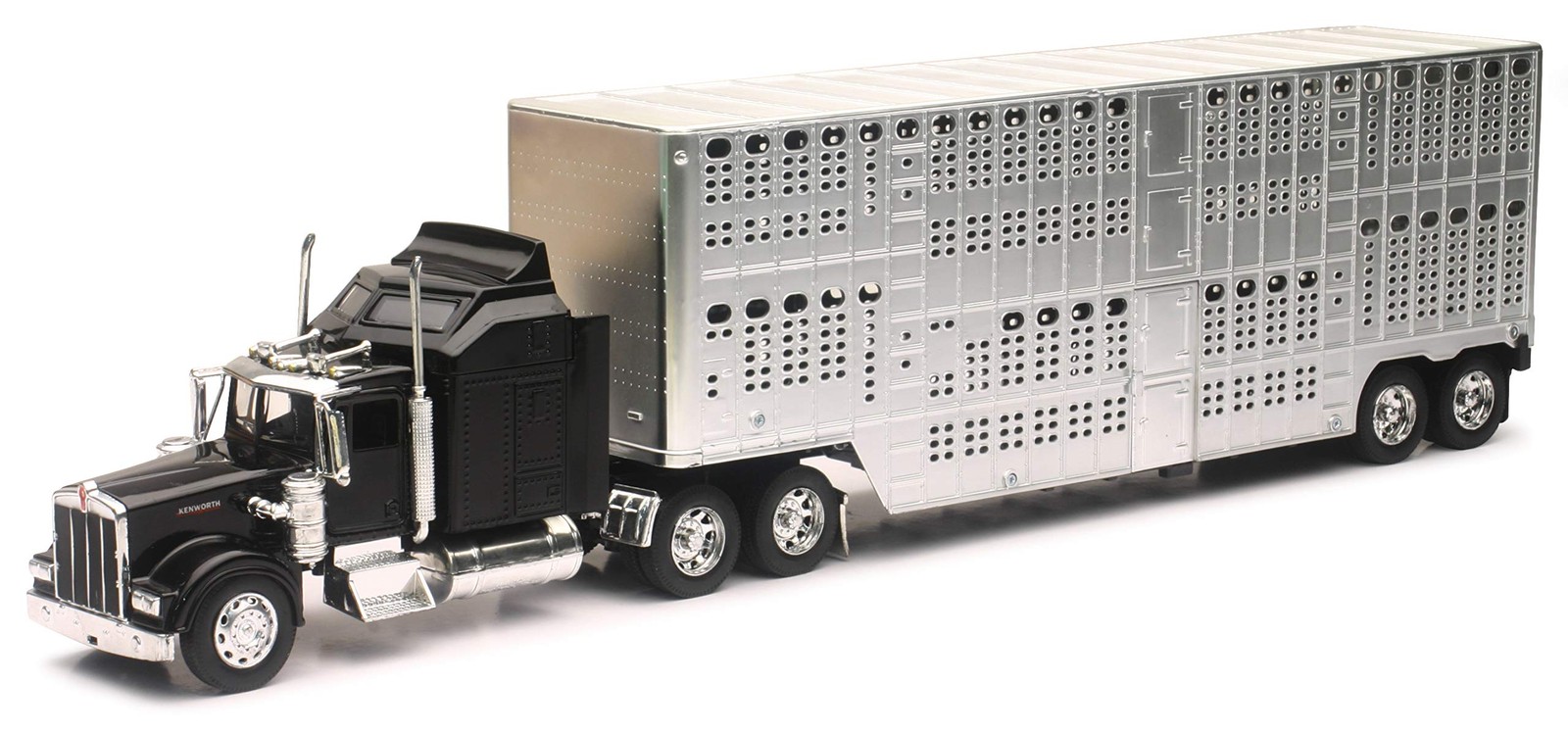 NewRay 1 32nd Ray Kenworth W900 Pot Belly Livestock trailer Plastic Office NewRay 1 32nd Ray Kenworth W900 Pot Belly Livestock trailer Plastic Office