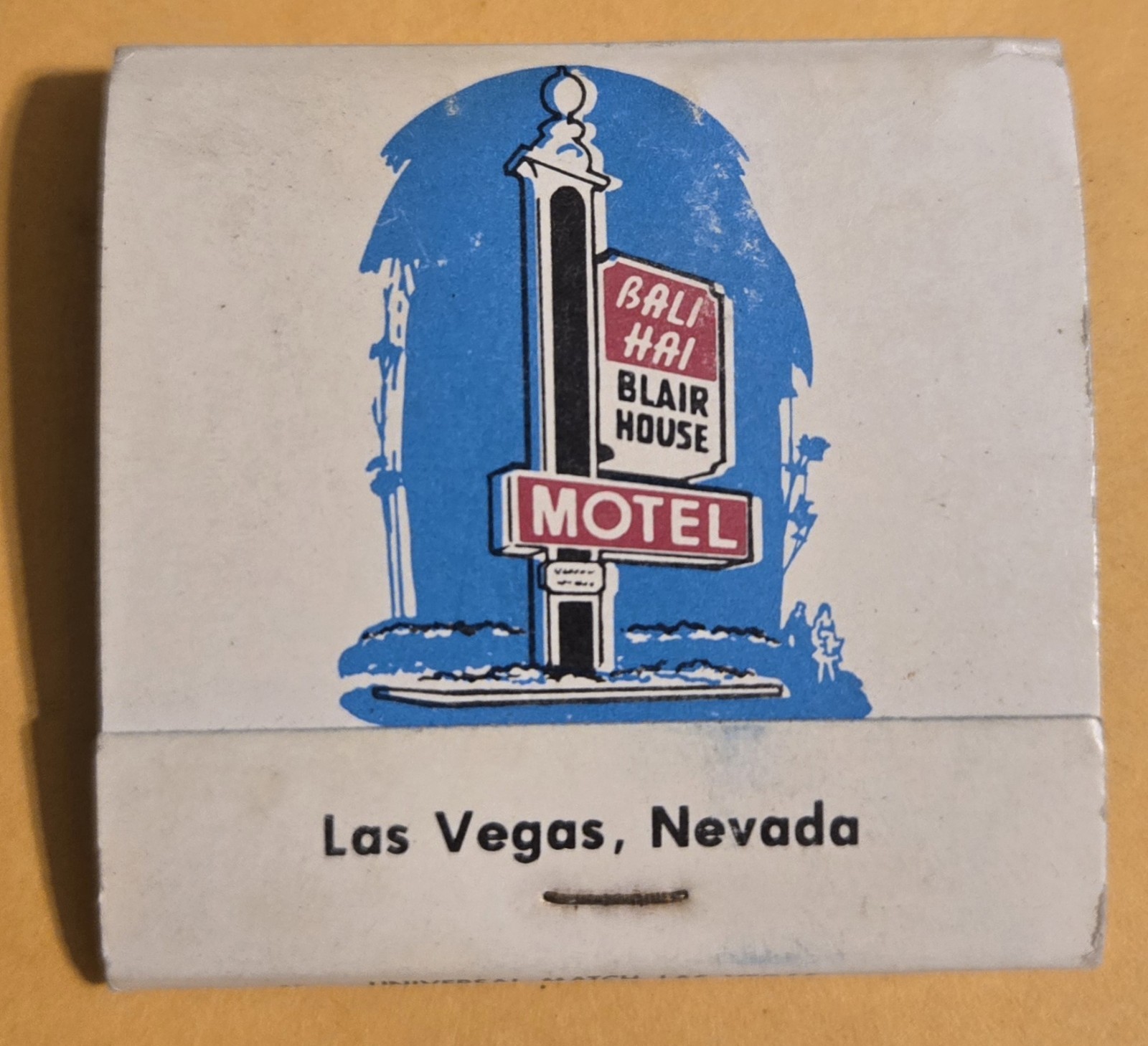 Bali Hai Motel Las Vegas Matchbook Desert Inn Road Vtg Unused Matchbook D31 
