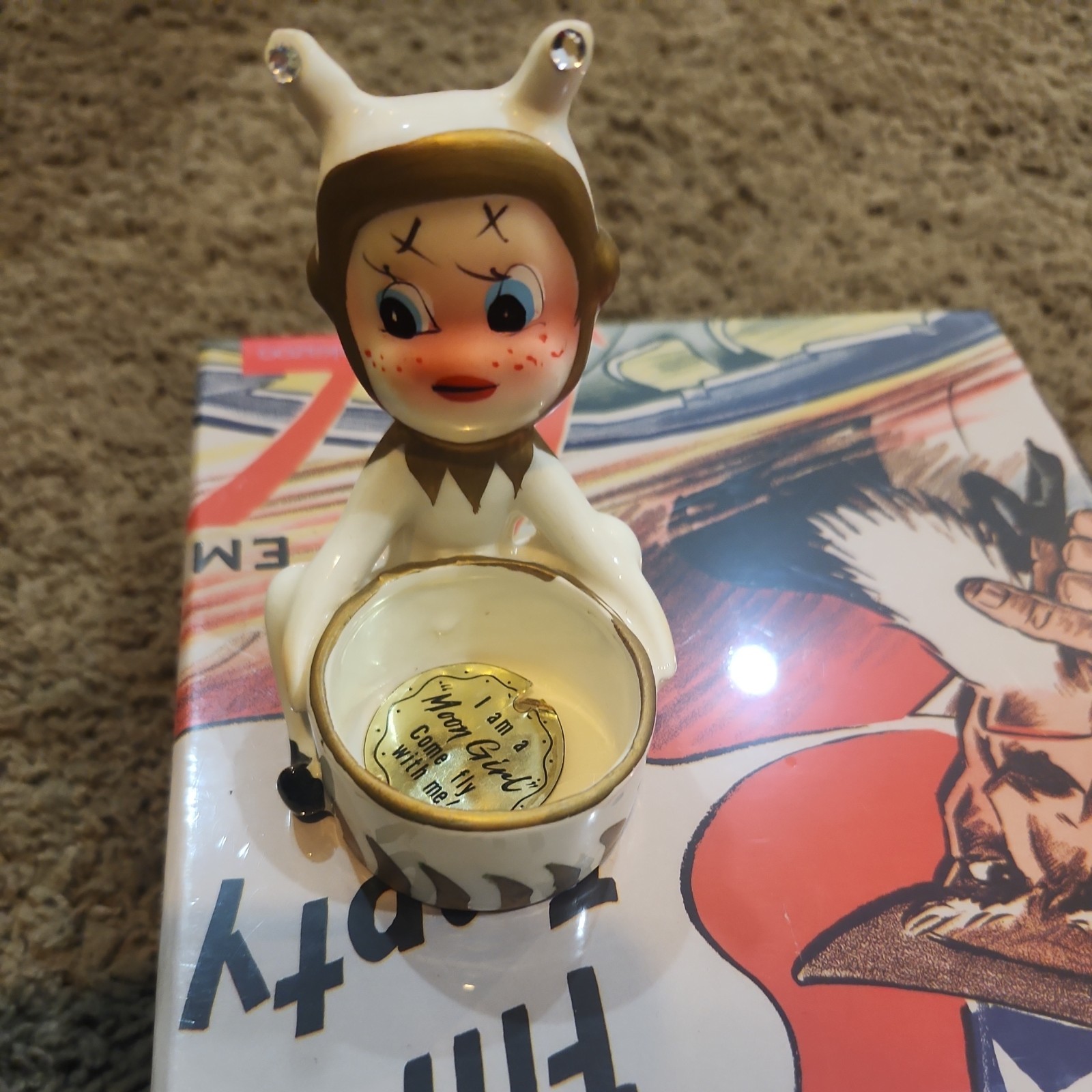 Vintage Enesco  1960\'s MOON GIRL Pixie sitting 