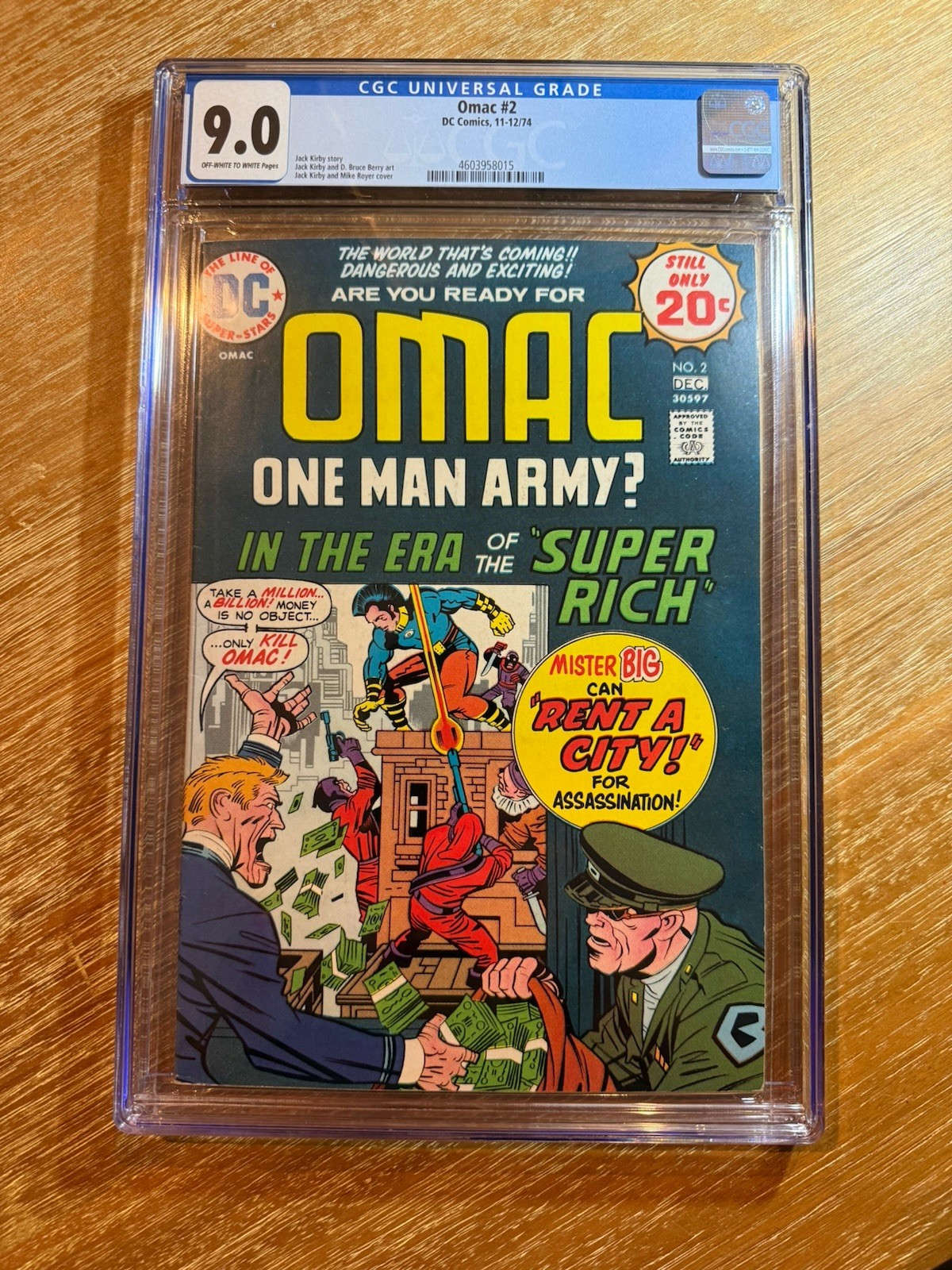 OMAC #2 Jack Kirby 1974 CGC 9.0