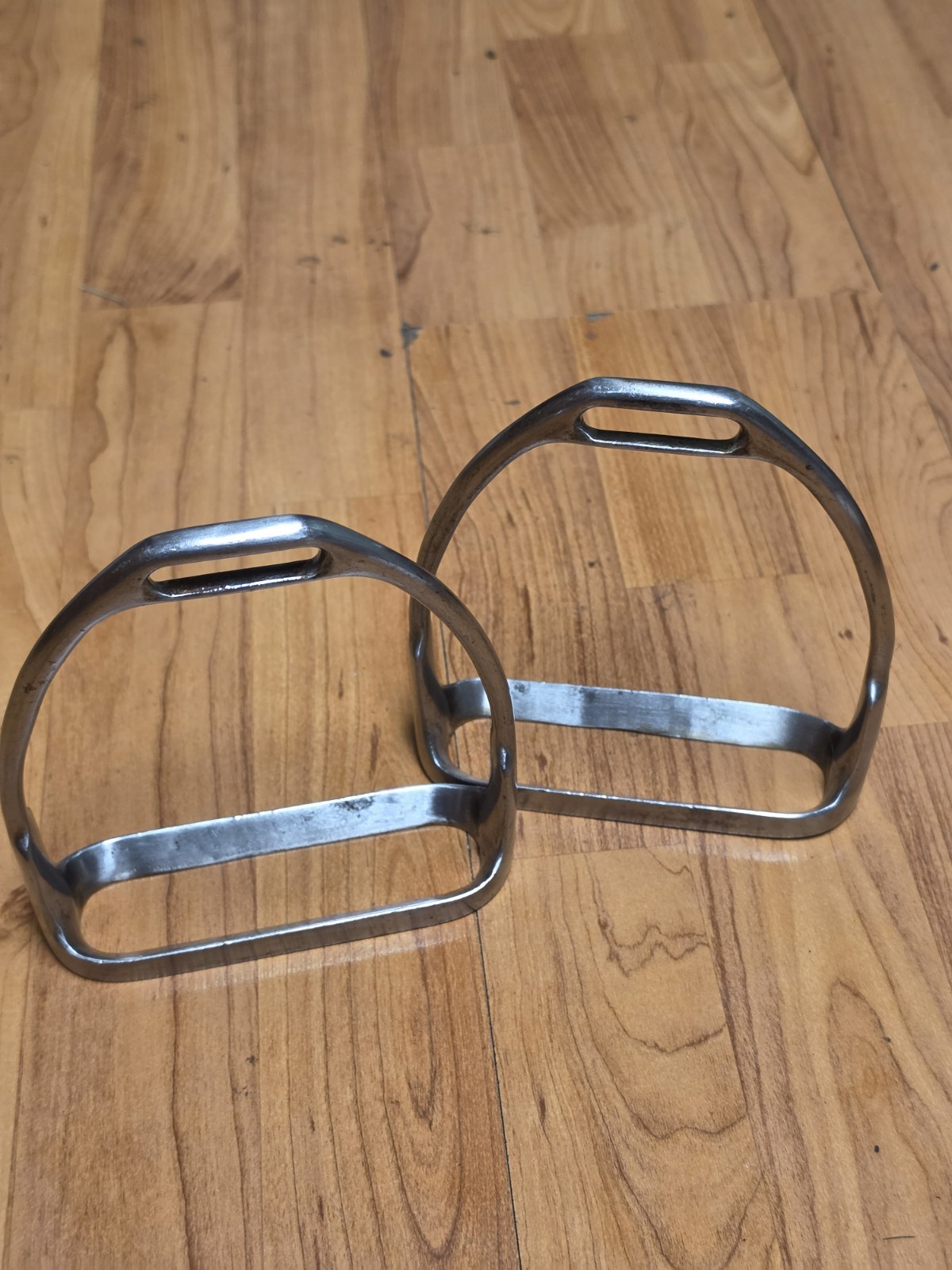  US RIA N.S Cavalry Stirrup Irons Bright Excellent Condition Pair US RIA NS