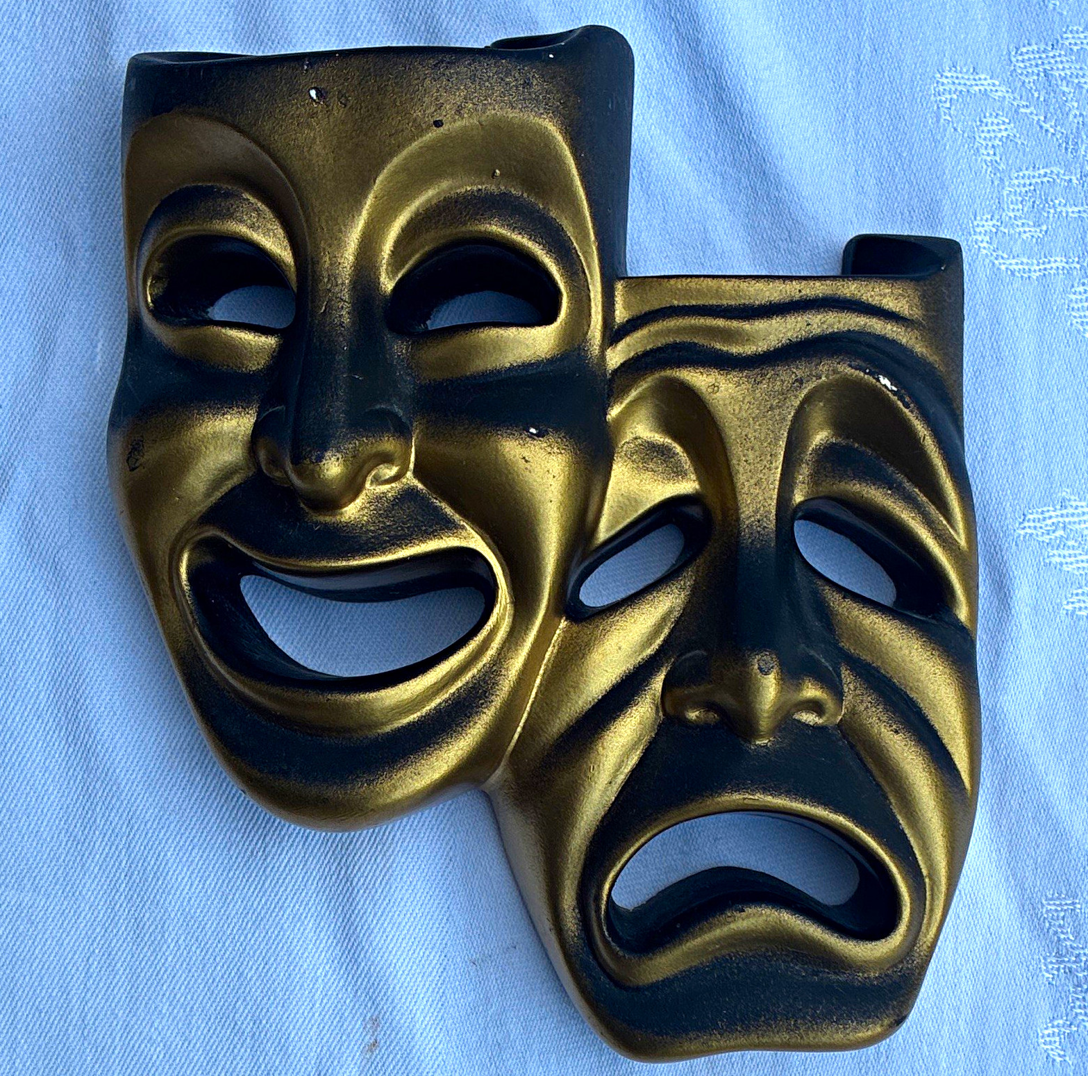 VTG. Miller Studio 1964 Comedy & Tragedy Theater Mask Plaque Plaster 6\