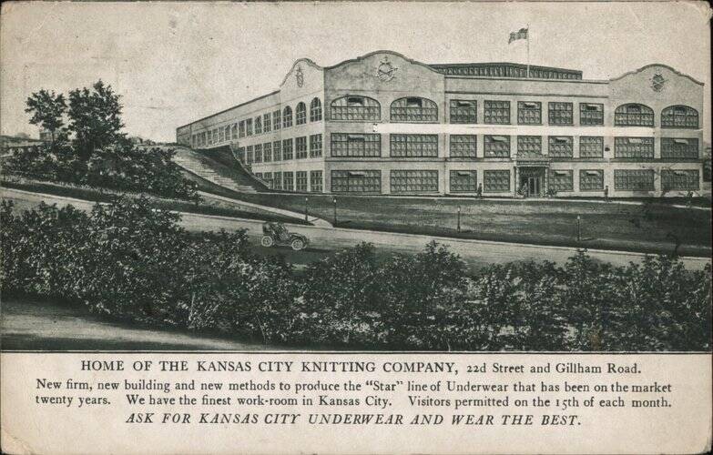 Kansas City, Missouri MO Home of the City Knitting Company Harrisonville Vintage