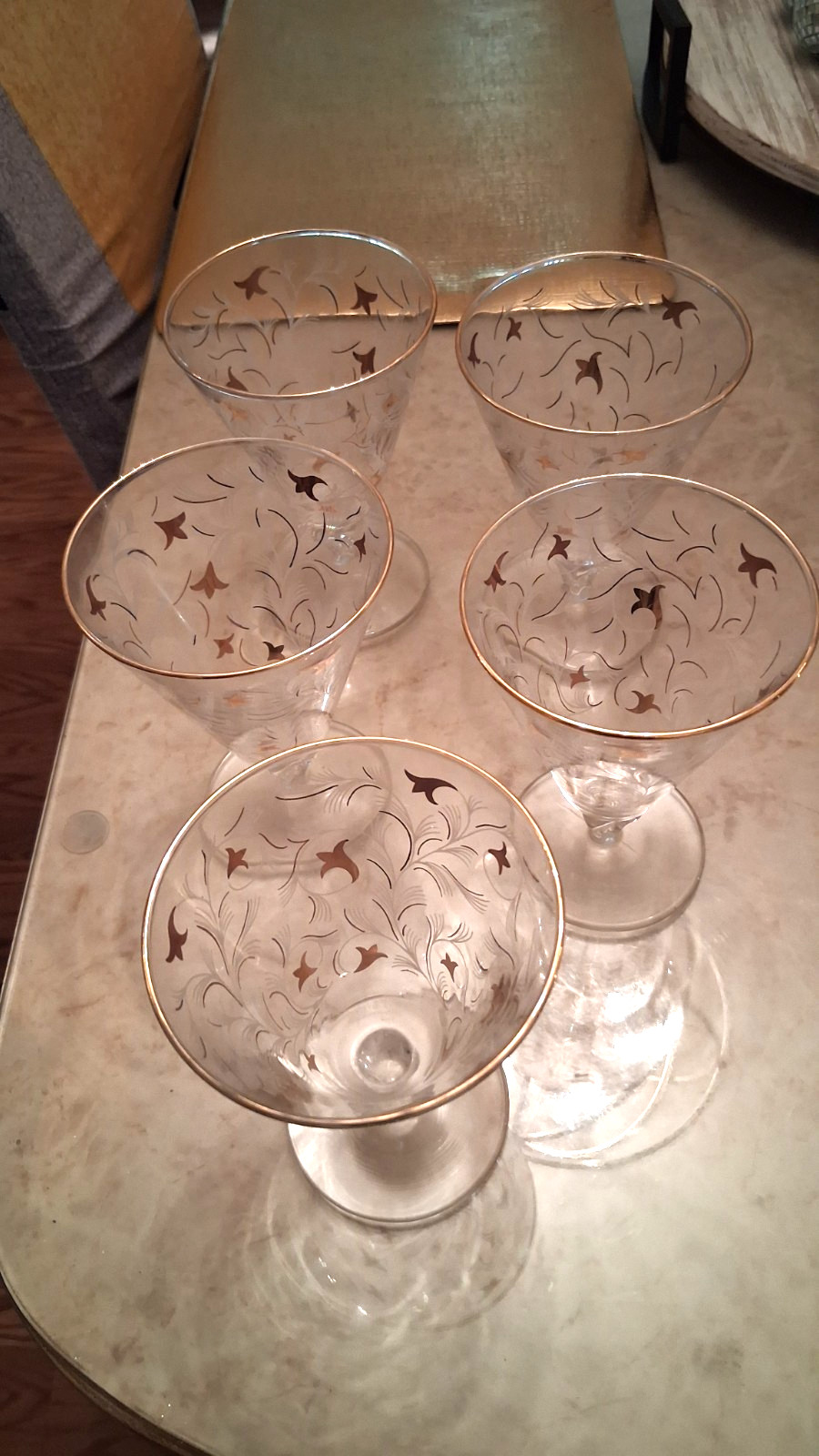 Vintage Mid Century modern Glasswear Lot of (5)