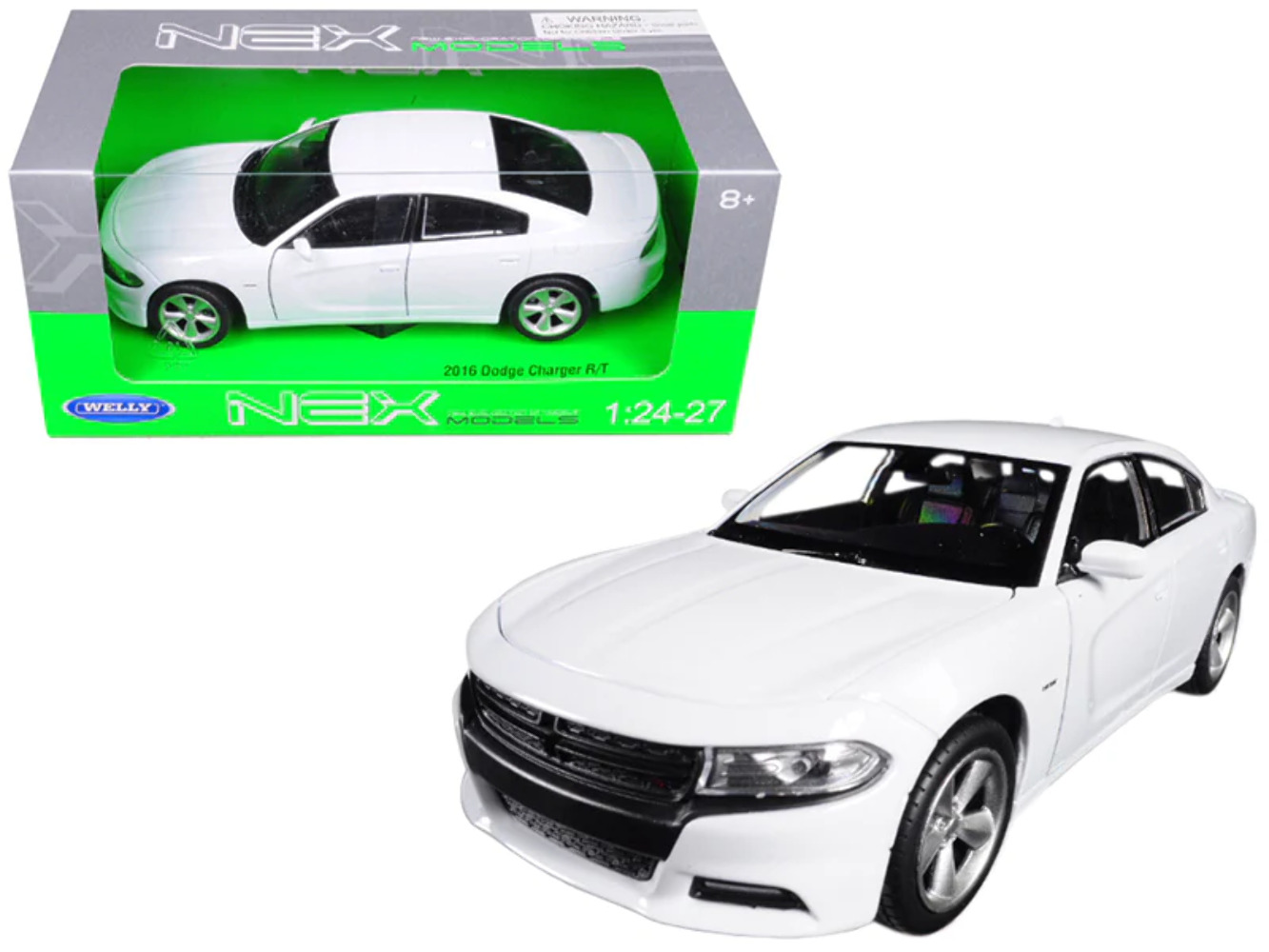 2016 Dodge Charger R/T White 1/24-1/27 Diecast Model Car