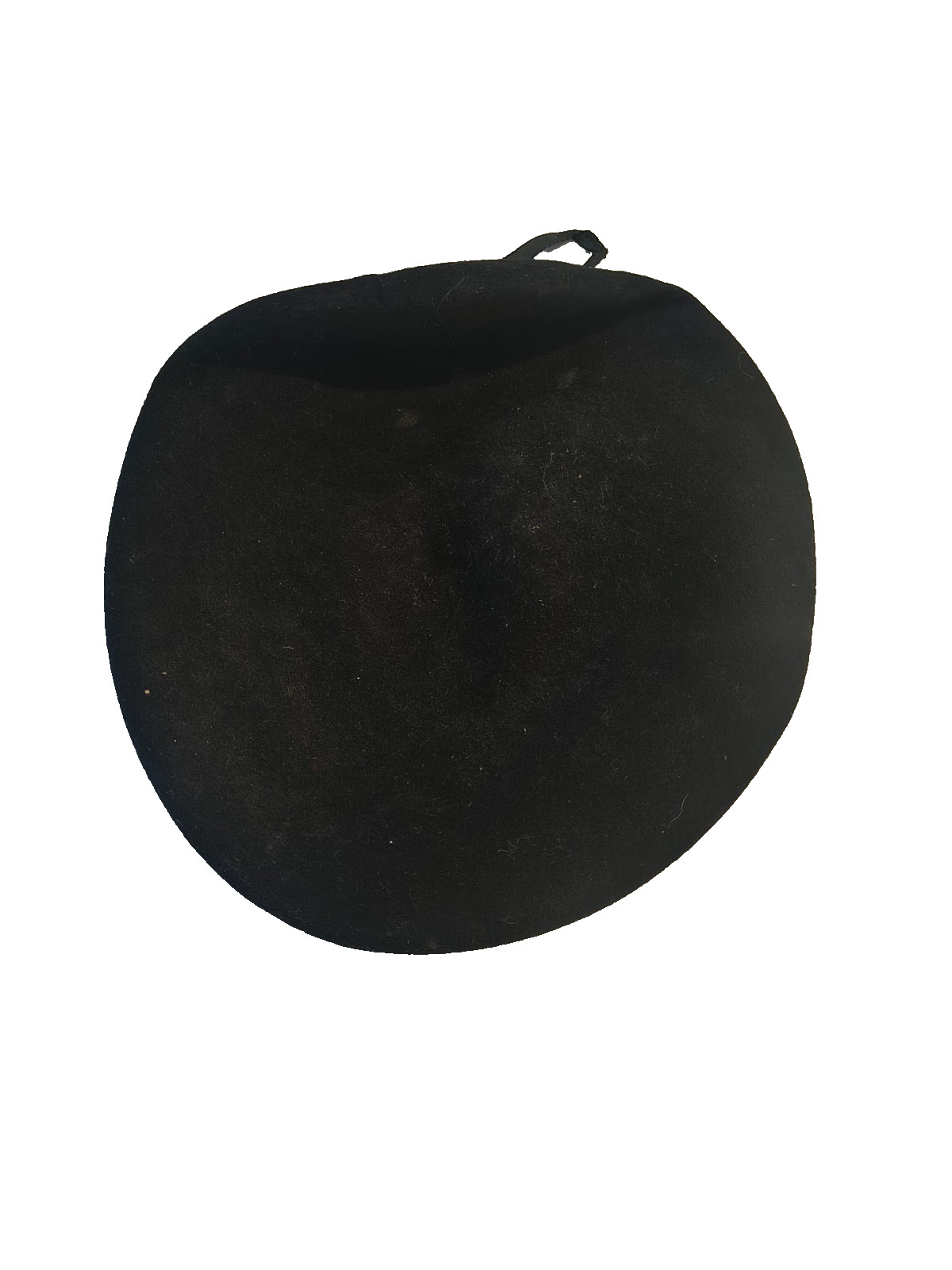 vintage vietnam war era.black.wool military beret hat.van thahn tailors.saigon