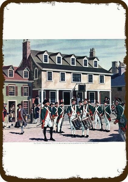 1945 TUN TAVERN & 1775 Continental Marines DECORATIVE REPLICA METAL SIGN 