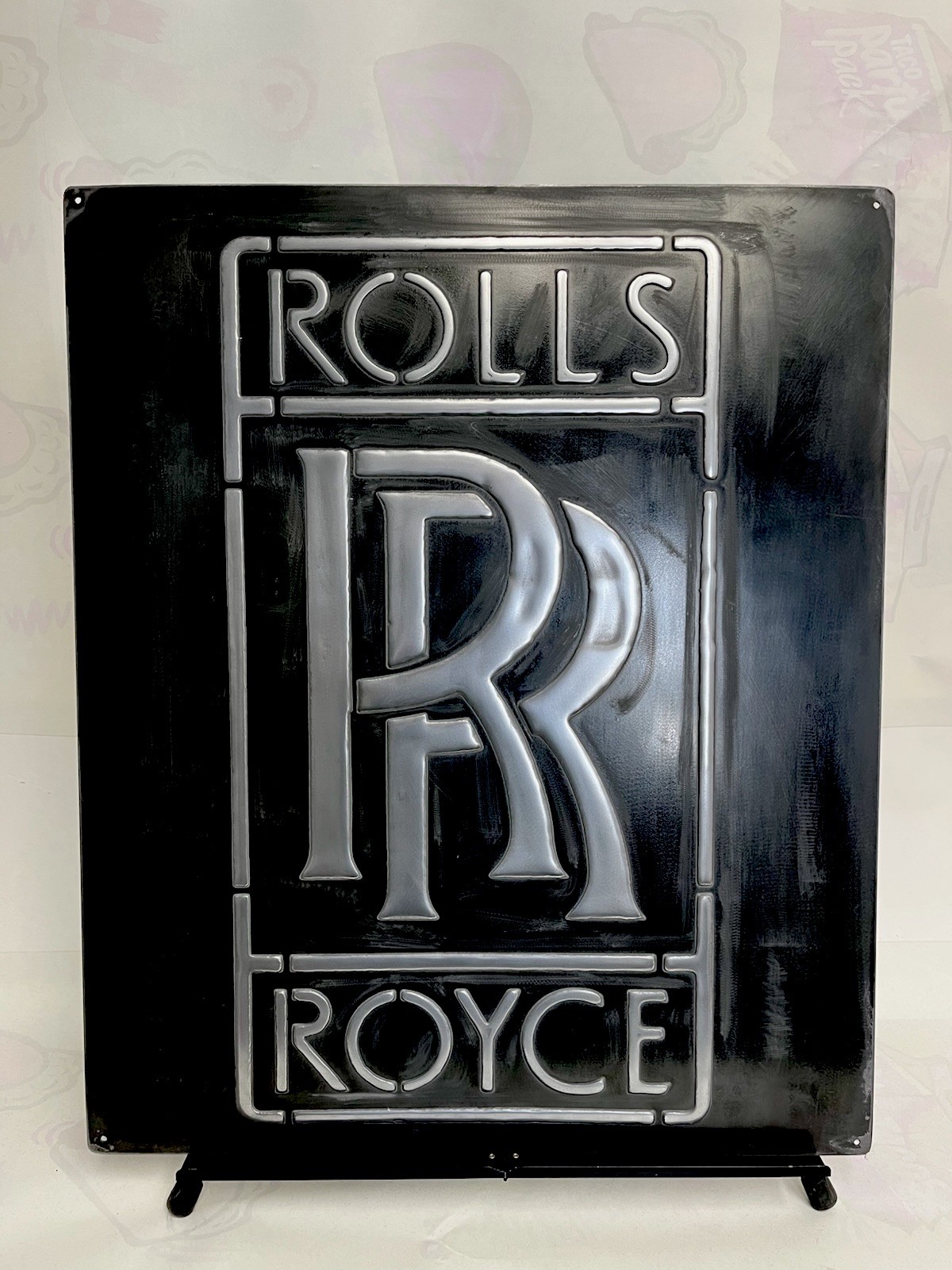 Rolls Royce Vintage Steel Garage Sign 20x24 Handmade Aluminum Relief