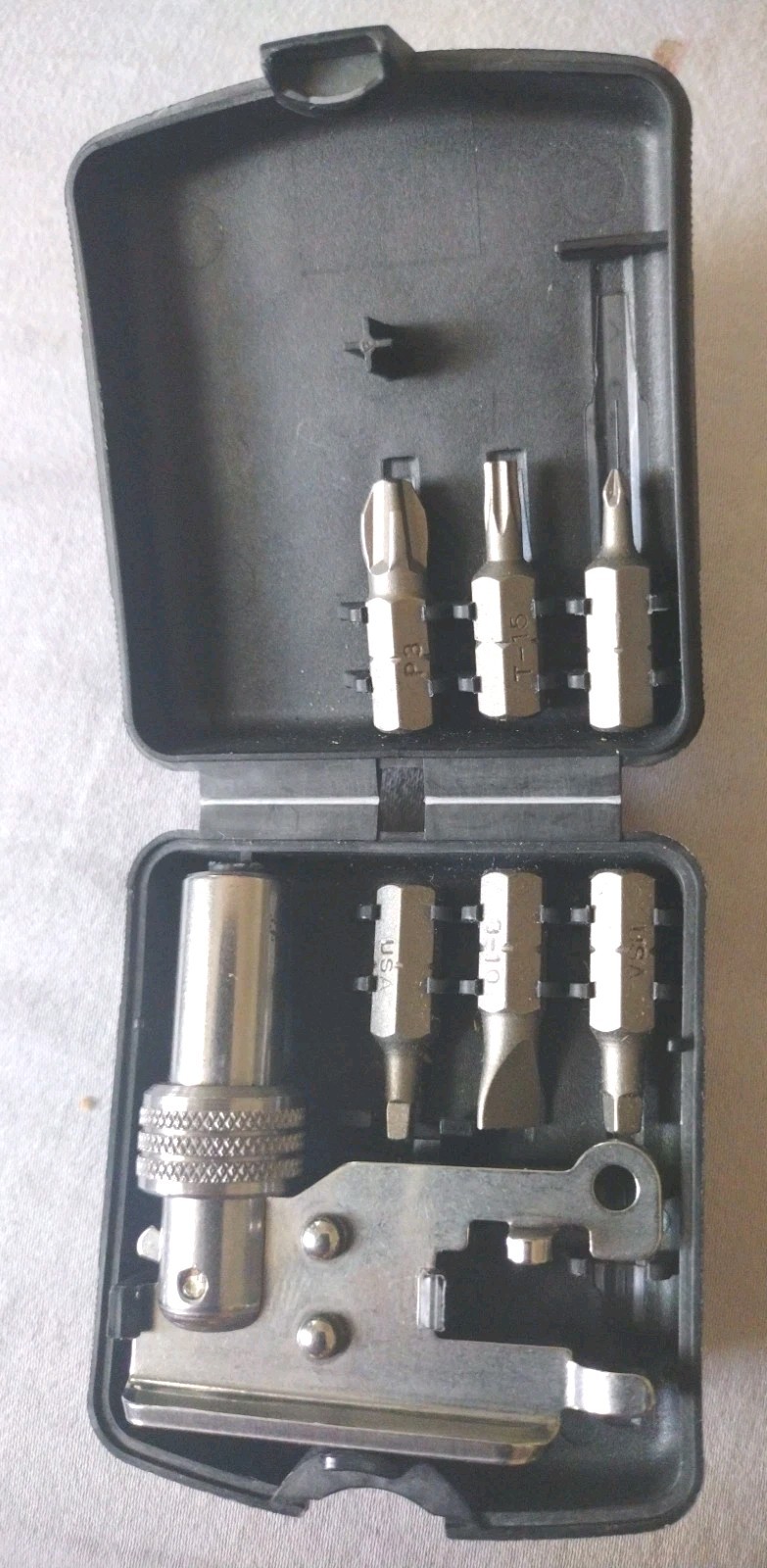 Vintage Leatherman Tool Adapter with original Bits, Excellent Condition 