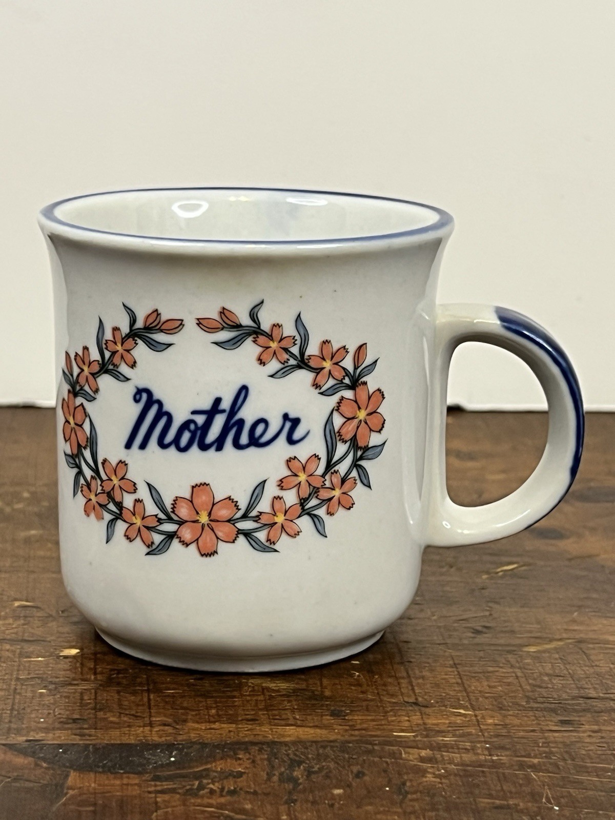 Vintage-Style Retro Mother Coffee Cup Mug Sweet Floral Flowers Made In Korea