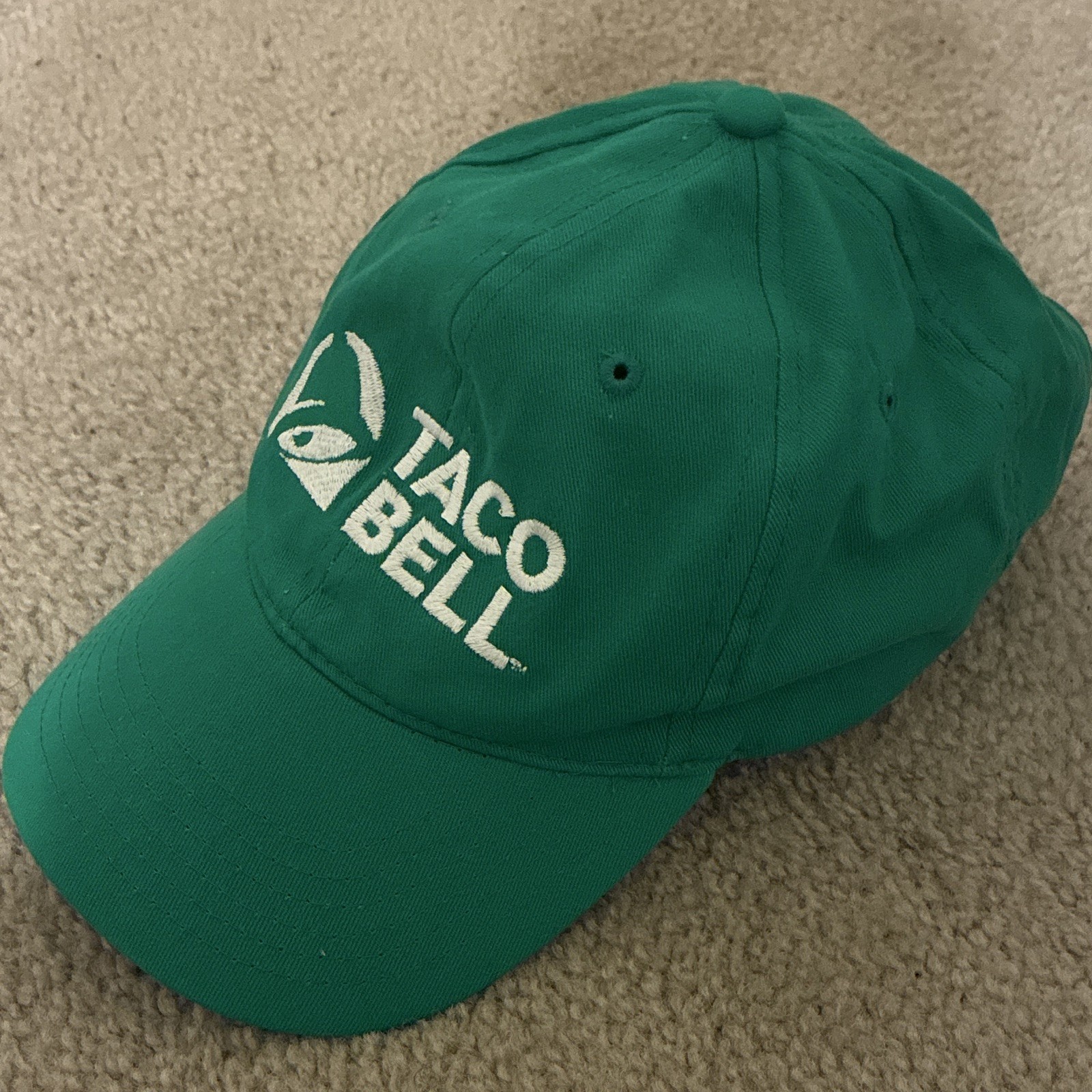 Taco Bell Adjustable Baseball Cap Hat Green/White Logo 
