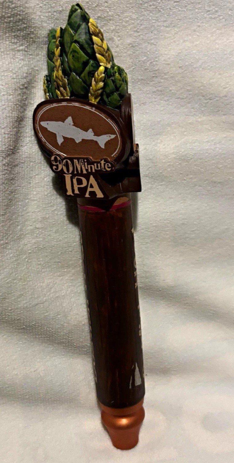 Rare, Dogfish Head 90 Minute IPA Beer Tap Handle Draft Knob Breweriana Bar Pub