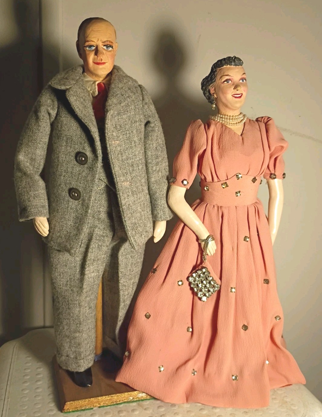 1950's Artist Made President Eisenhower & First Lady 