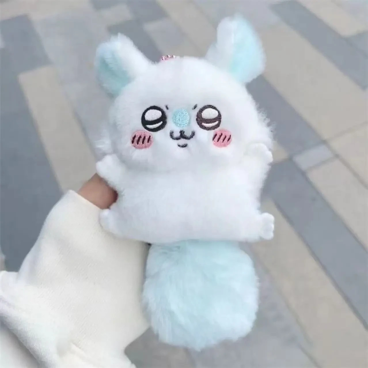 Cute Chiikawa Plush Doll Keychain Momonga Doll Toy Mascot Ornament Gifts.