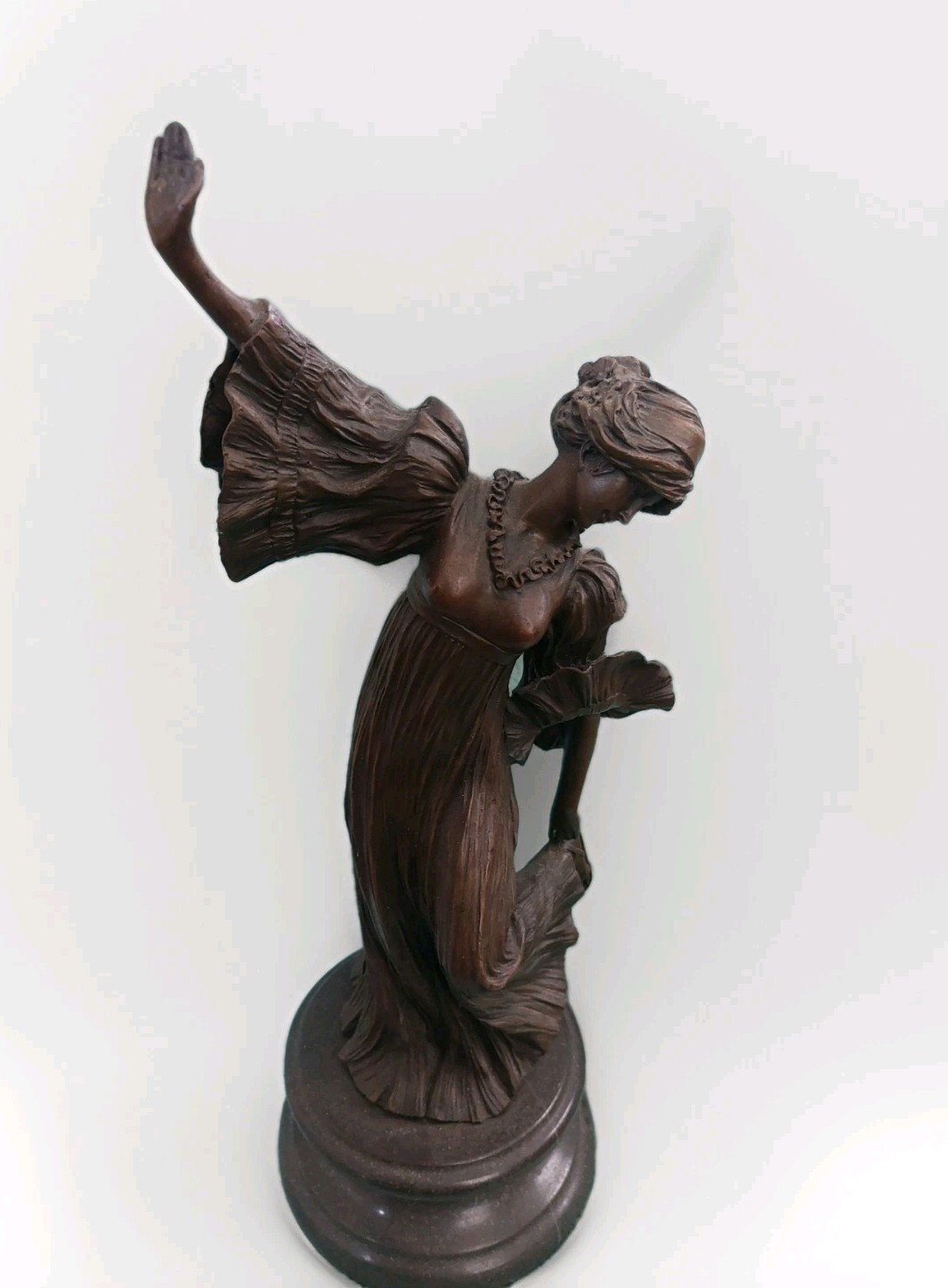 AGATHON LEONARD `La Cothurne` BRONZE WOMAN STATUE 16\