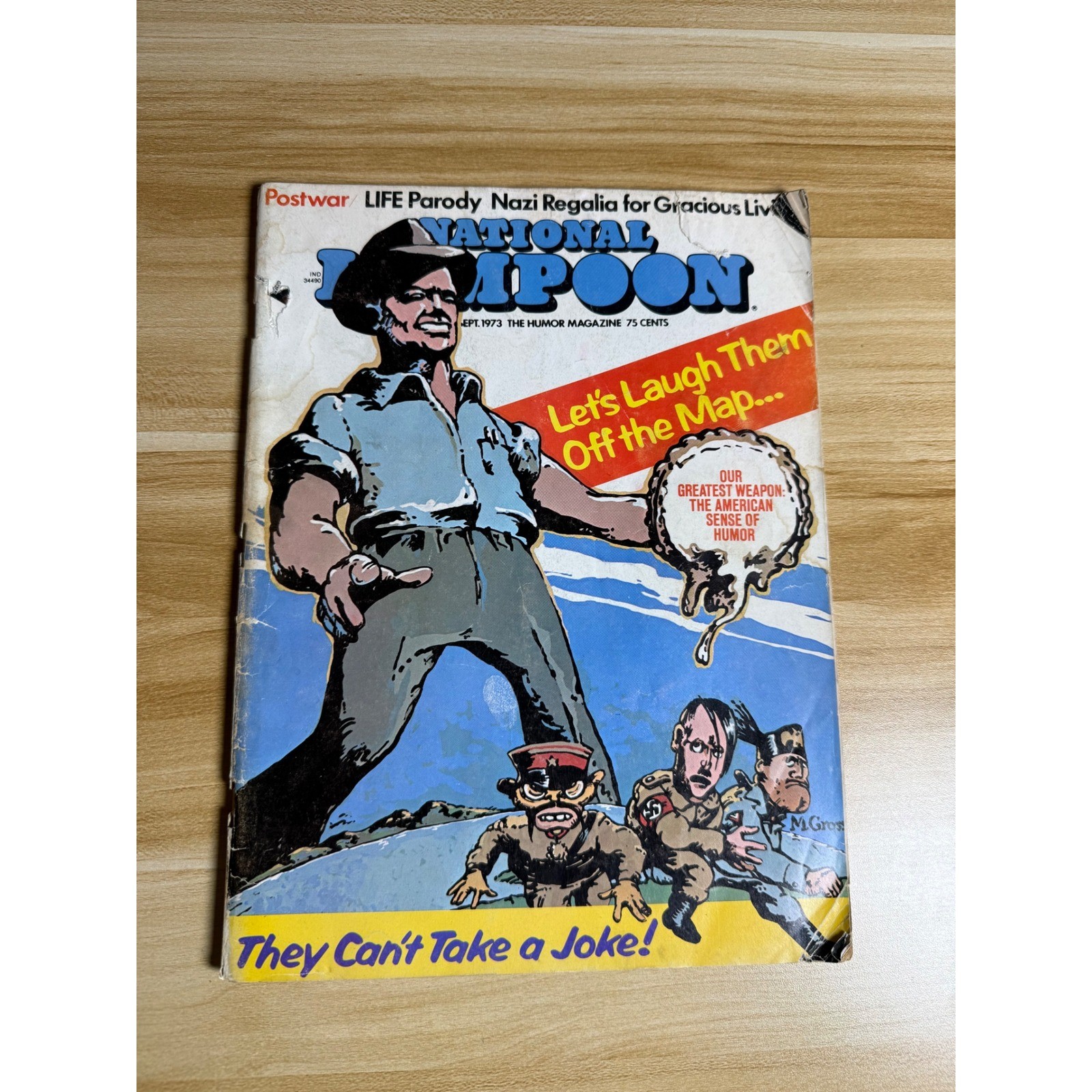 National Lampoon Magazine 1973 Let\'s Laugh Them Off the Map Postwar Life Parody