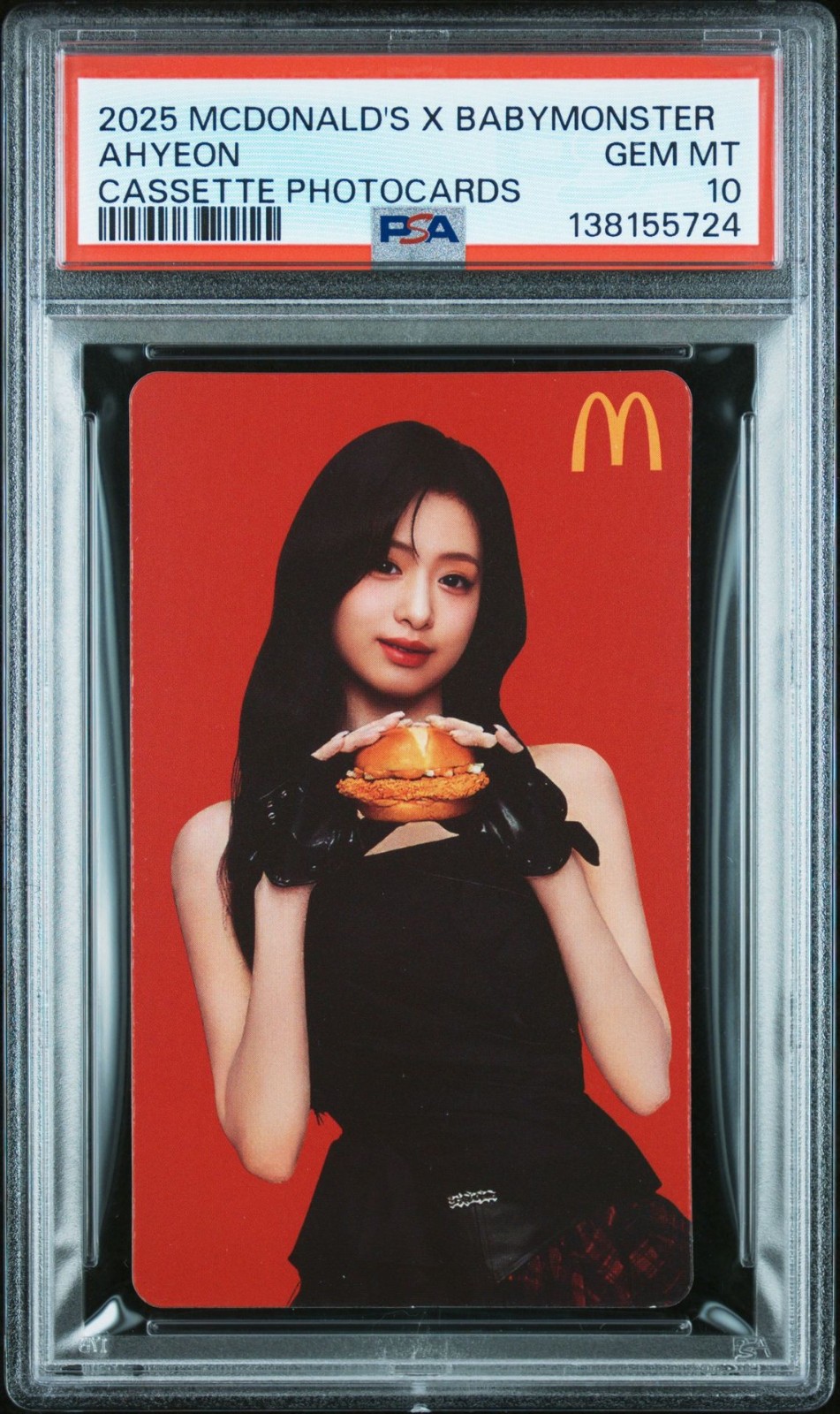 AHYEON 2025 MCDONALD'S X BABYMONSTER CASSETTE GEM MINT PSA 10